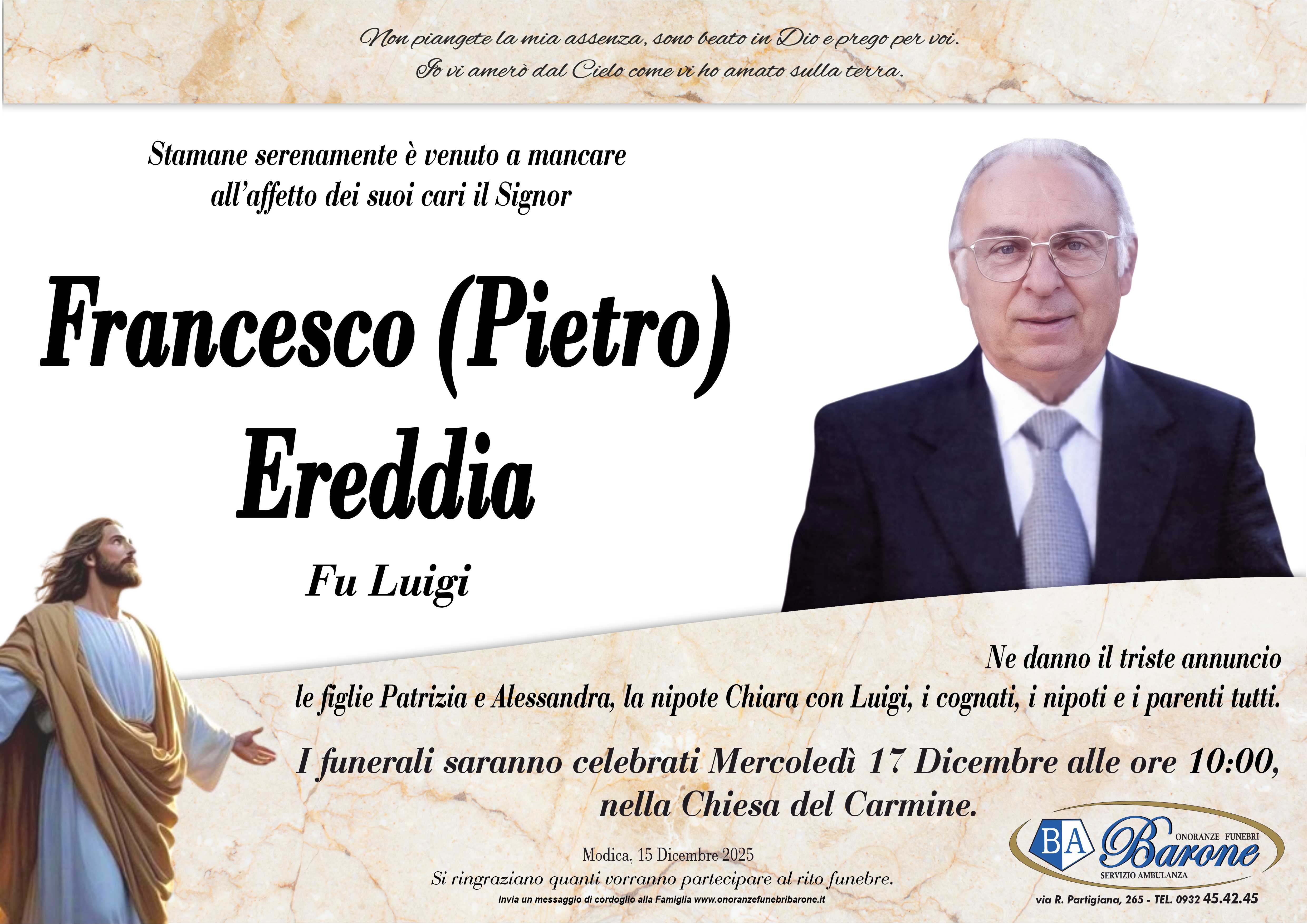 Necrologi: Pietro Ereddia