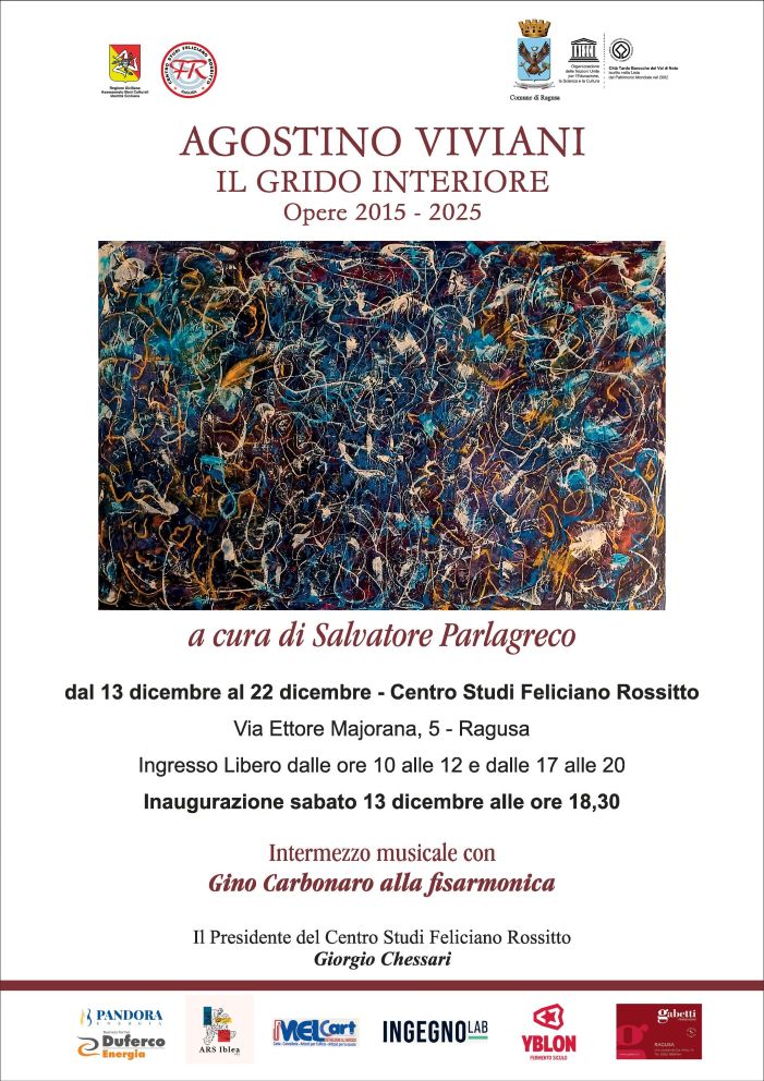 “Il grido interiore”: Ragusa accende i riflettori sull’arte potente di Agostino Viviani