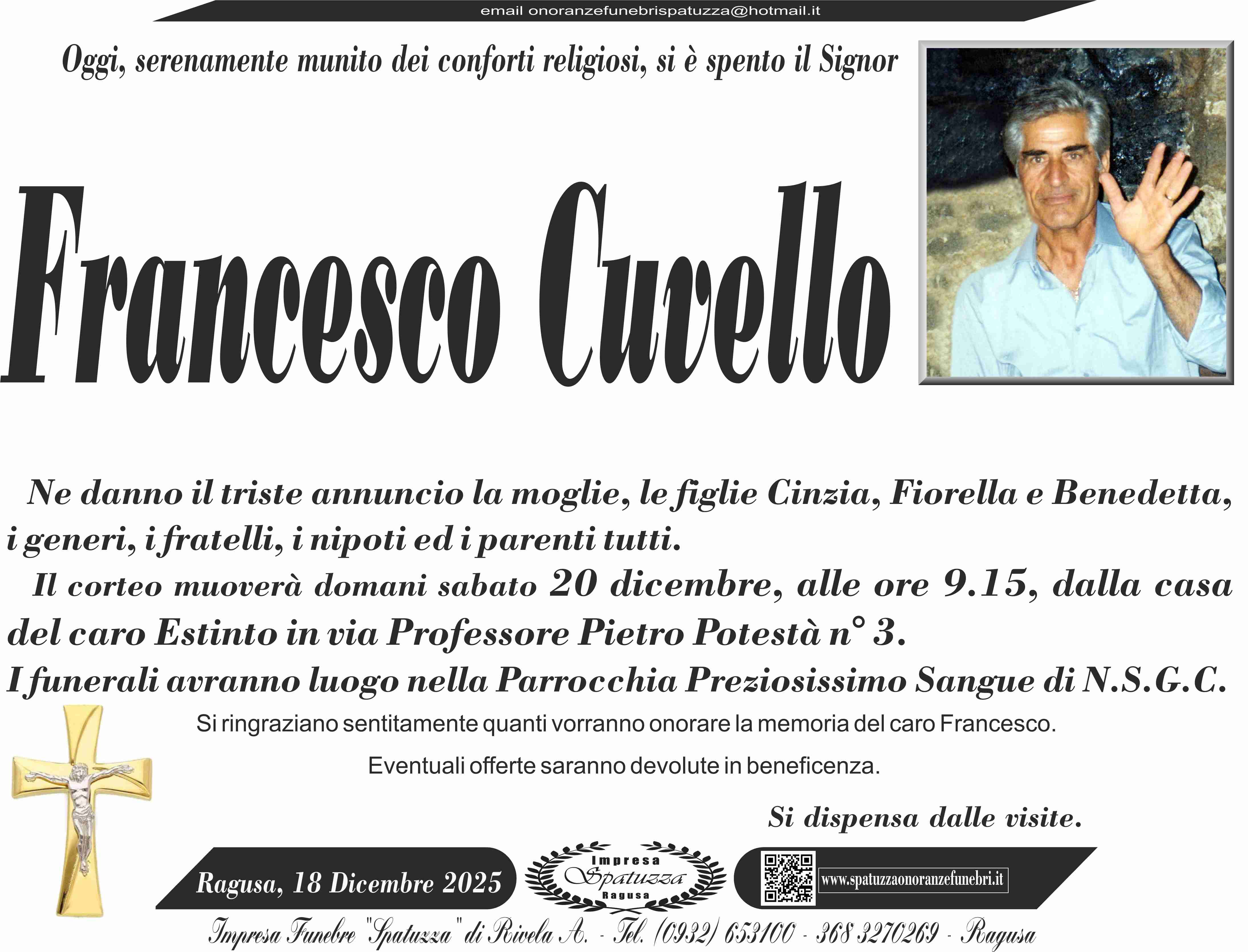 Necrologi: Francesco Curello