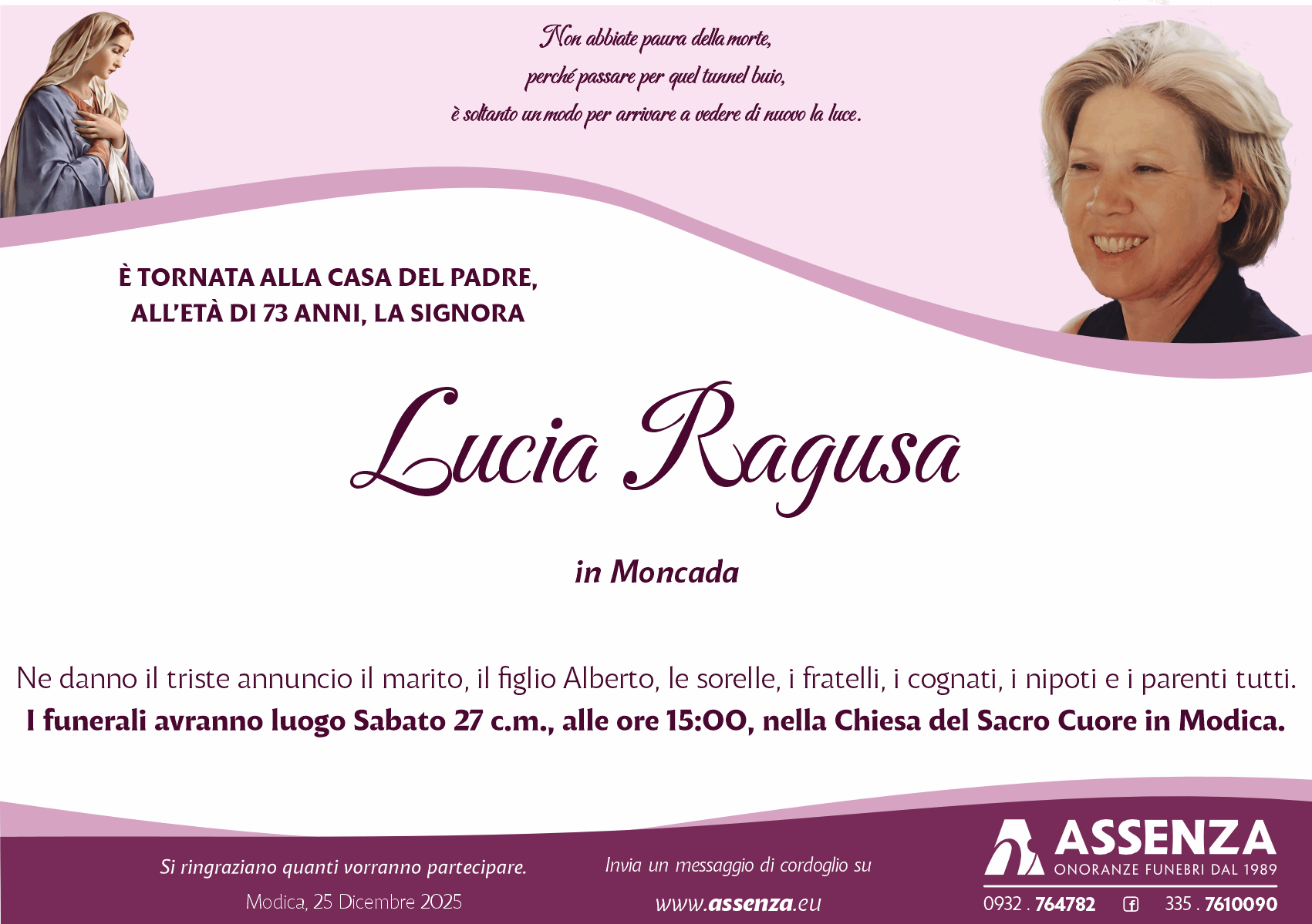 Necrologi: Lucia Ragusa