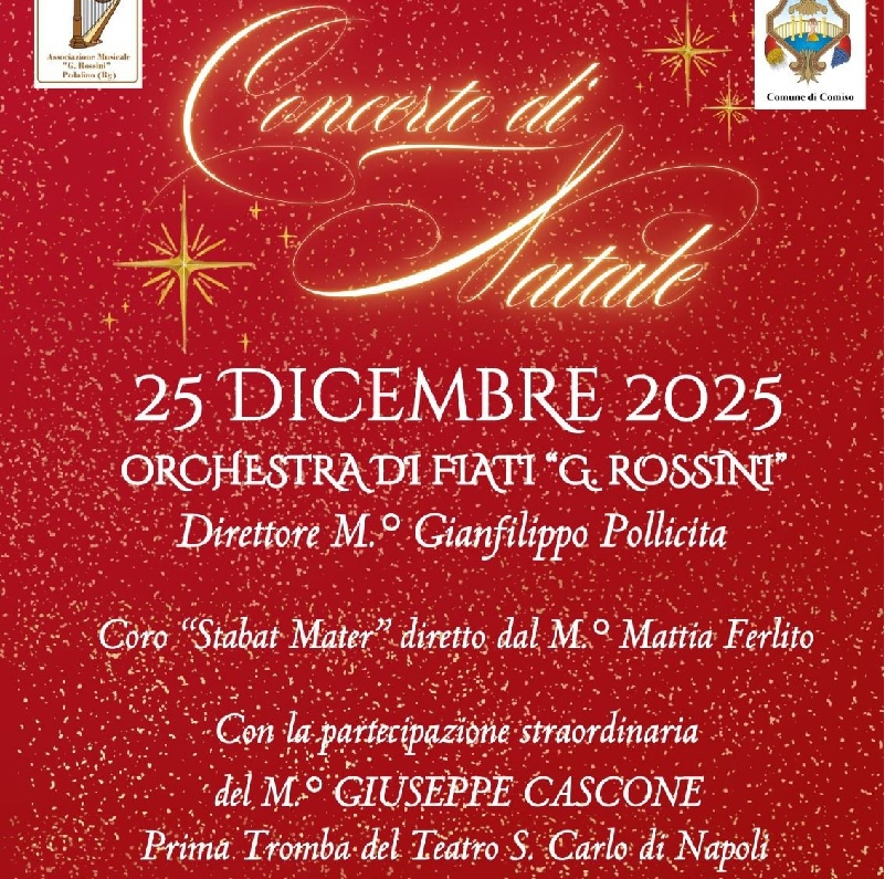 Pedalino, concerto di Natale dell’Orchestra di Fiati Rossini con il coro “Stabat Mater”