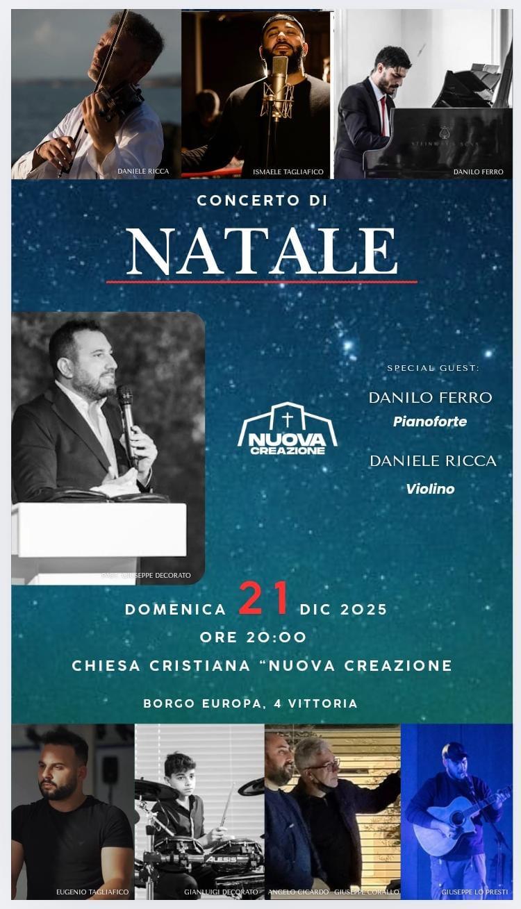 Concerto di Natale nella chiesa pentecostale “Nuova Creazione” di Scoglitti