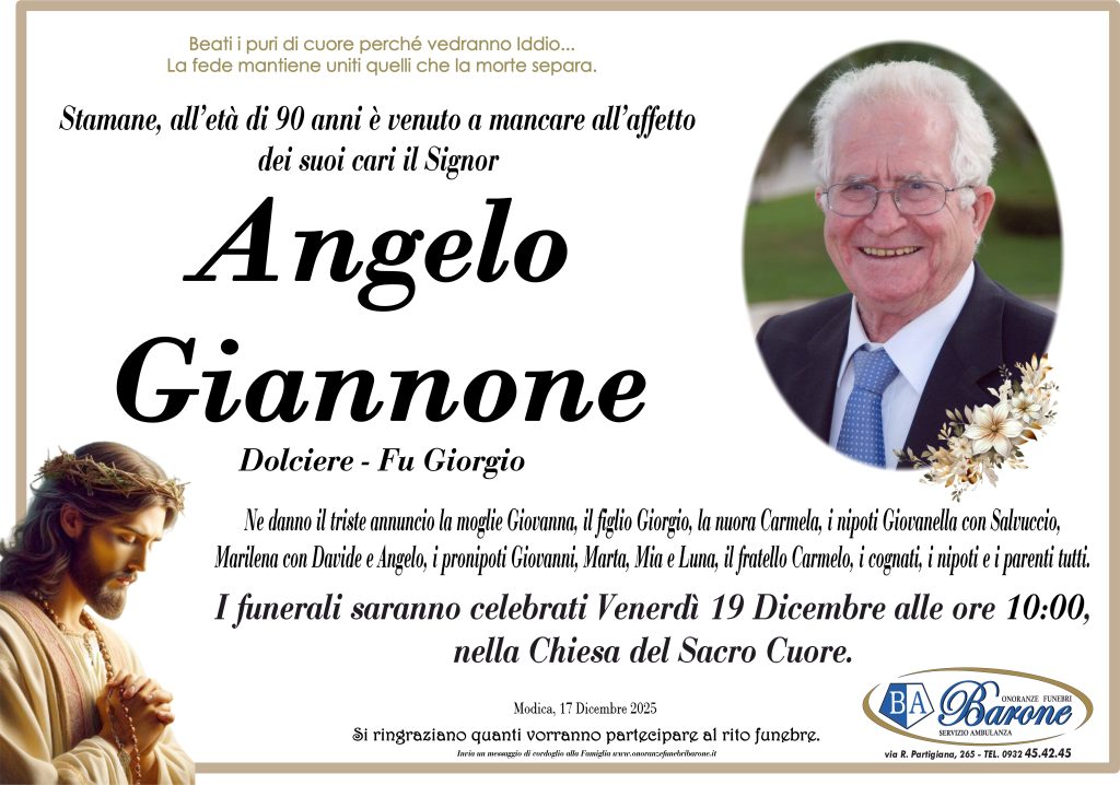 Necrologi: Angelo Giannone