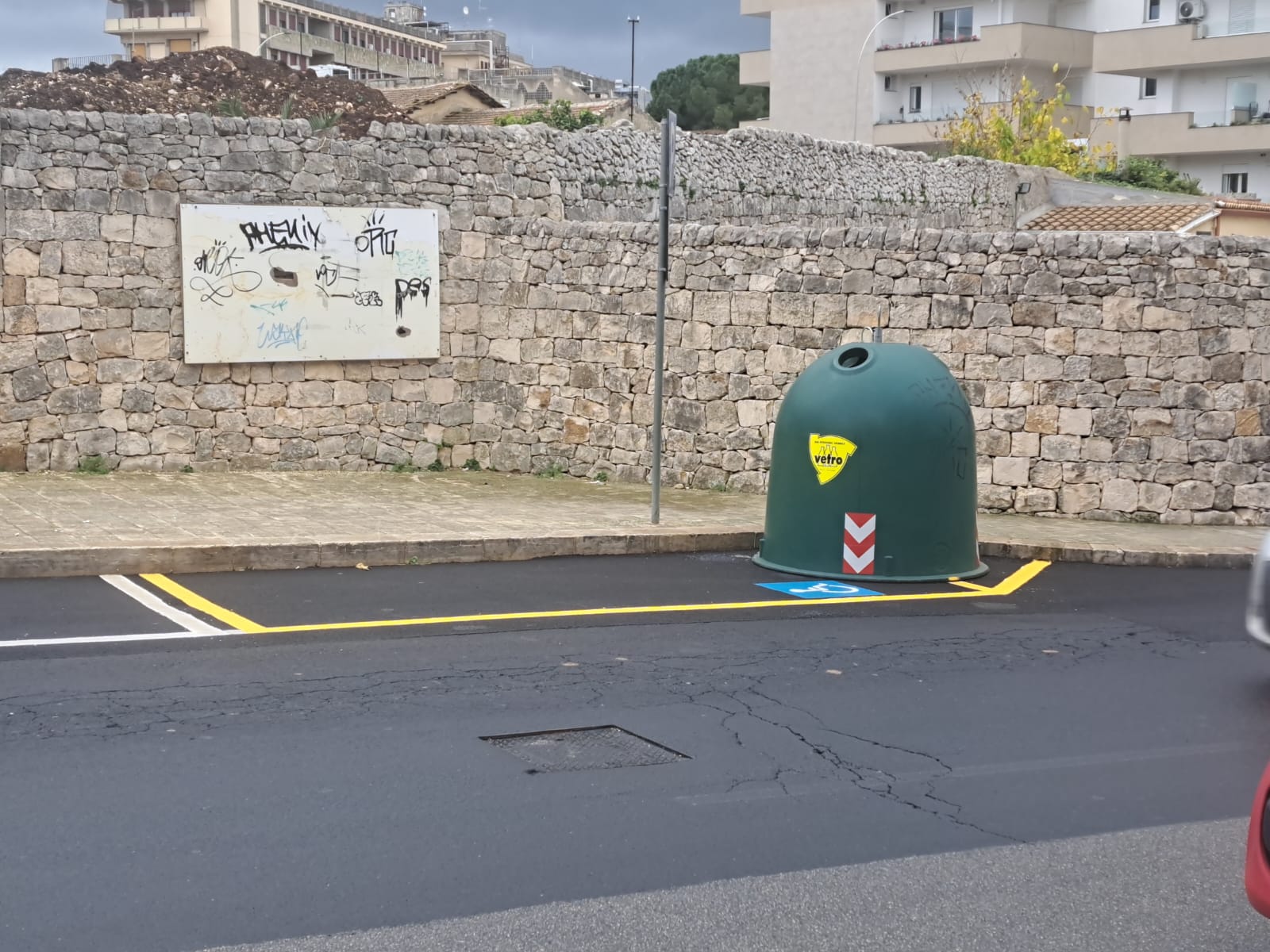 Modica: ripristinato in tempi record il parcheggio per disabili davanti alla cooperativa Portogallo