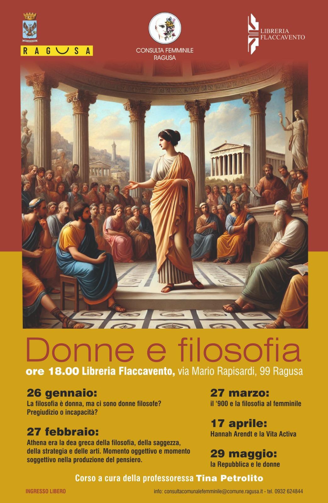 Ragusa apre la seconda edizione del corso Donne e Filosofia