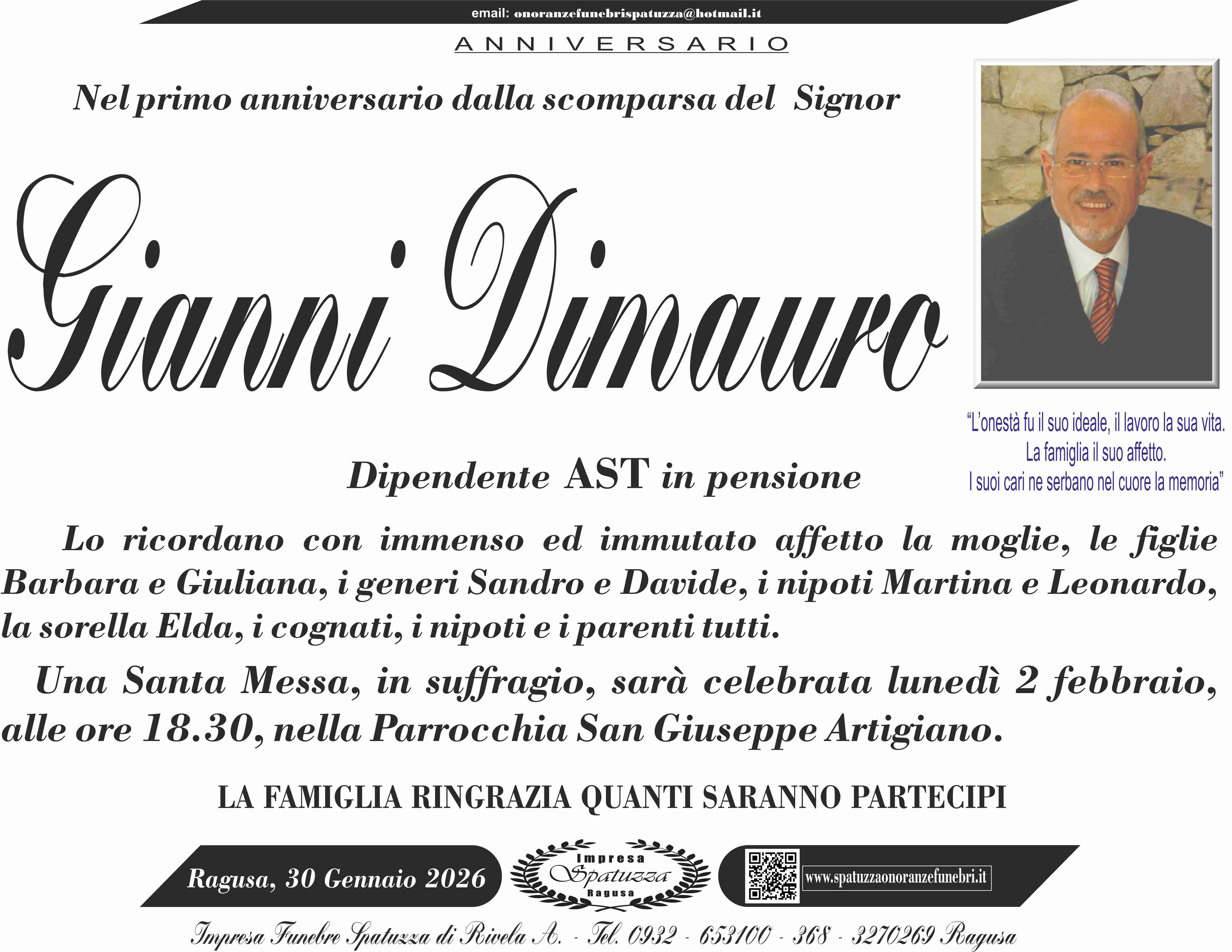 Anniversario: Gianni Dimauro
