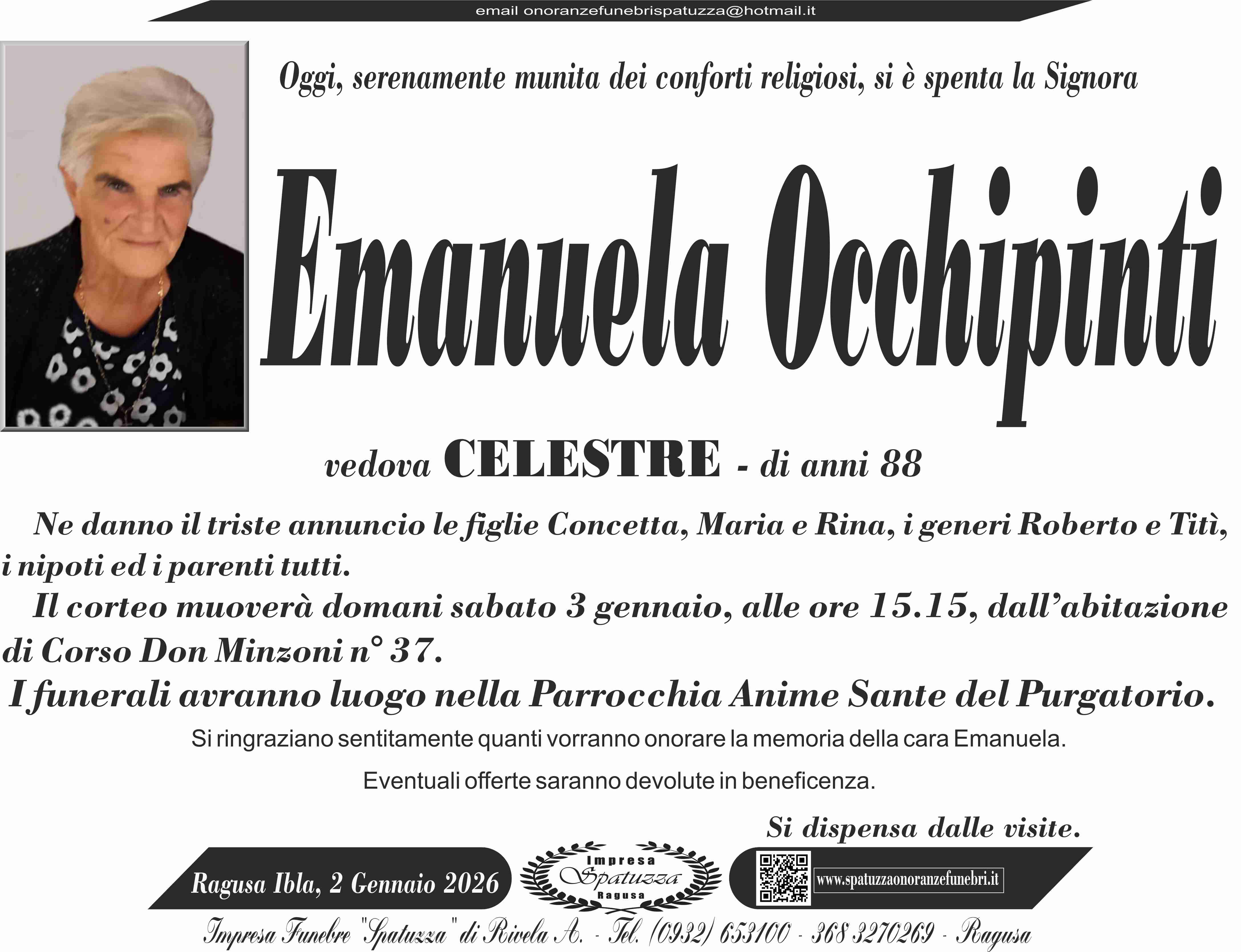 Necrologi: Emanuela Occhipinti