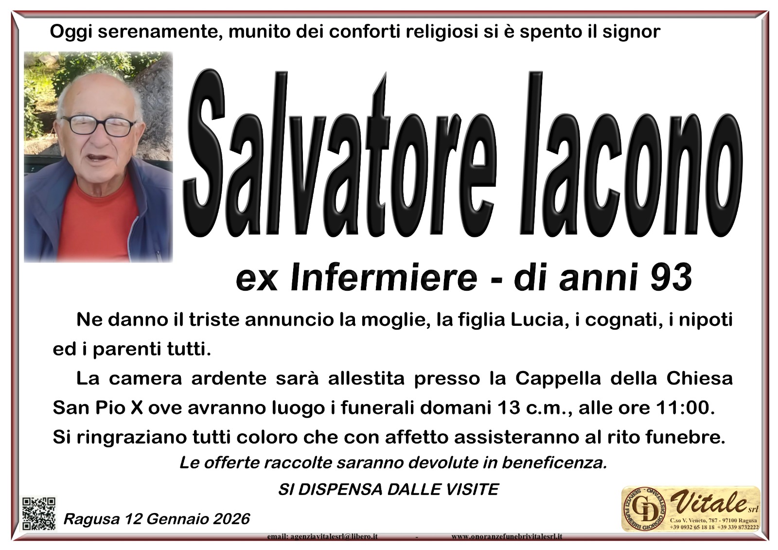 Necrologi: Salvatore Iacono
