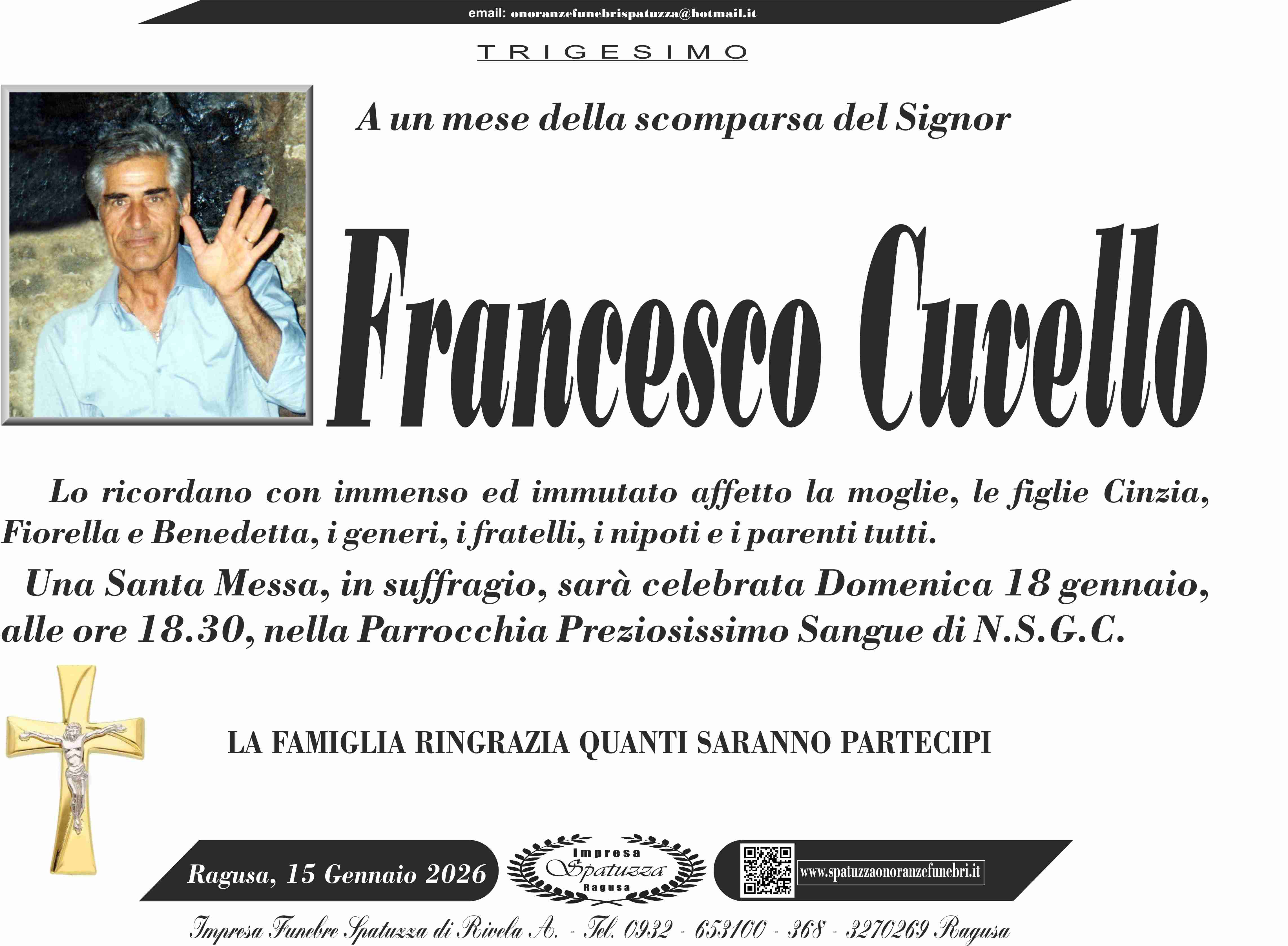 Trigesimo: Francesco Cuvello