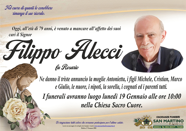 Necrologi: Filippo Alecci