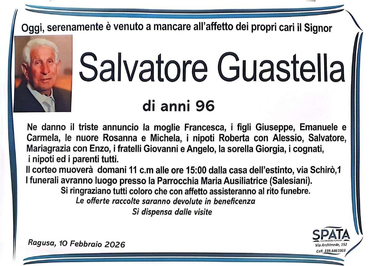 Necrologi: Salvatore Guastella