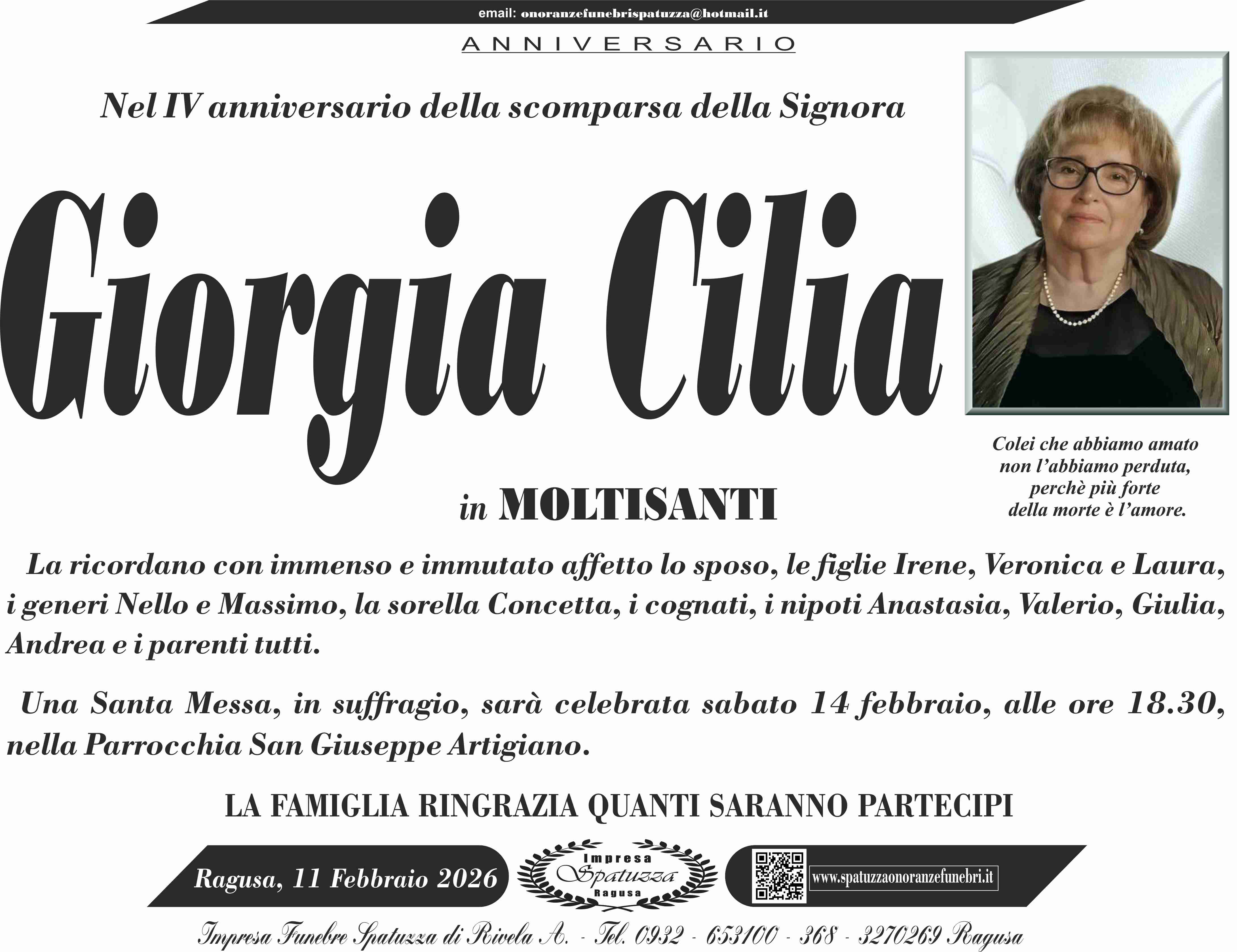 Anniversario: Giorgia Cilia