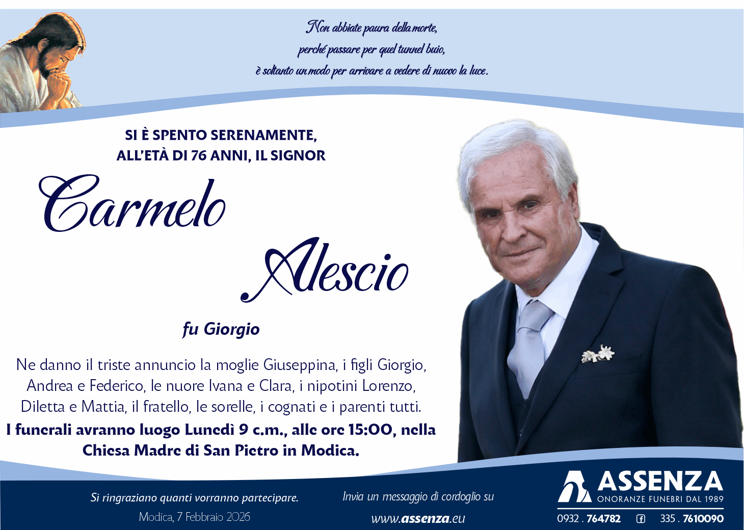 Necrologi: Carmelo Alescio