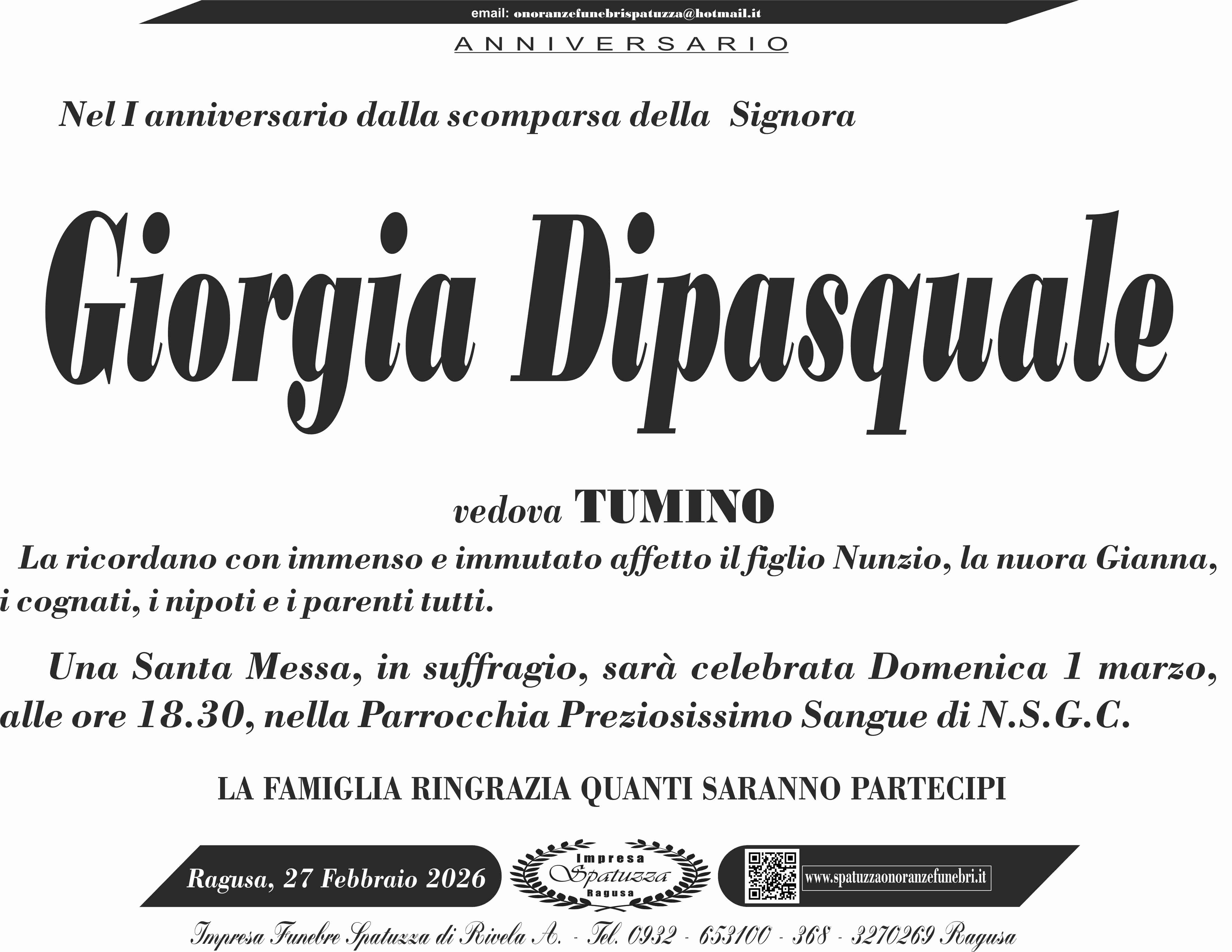 Anniversario: Giorgia Dipasquale