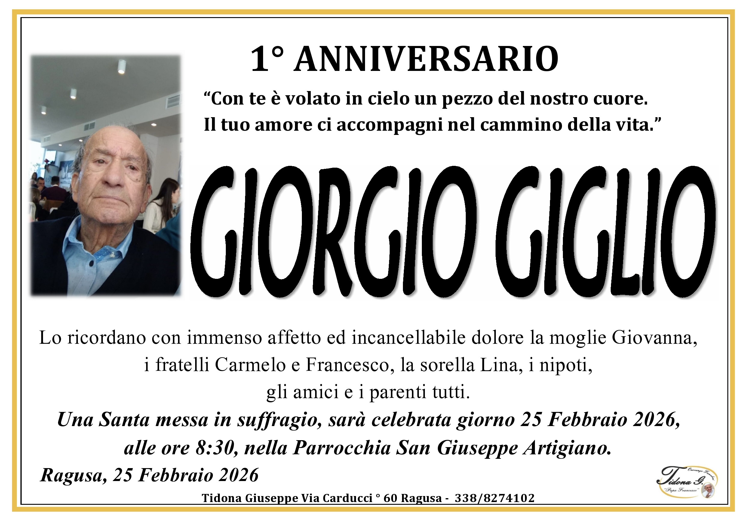 Anniversario: Giorgio Giglio