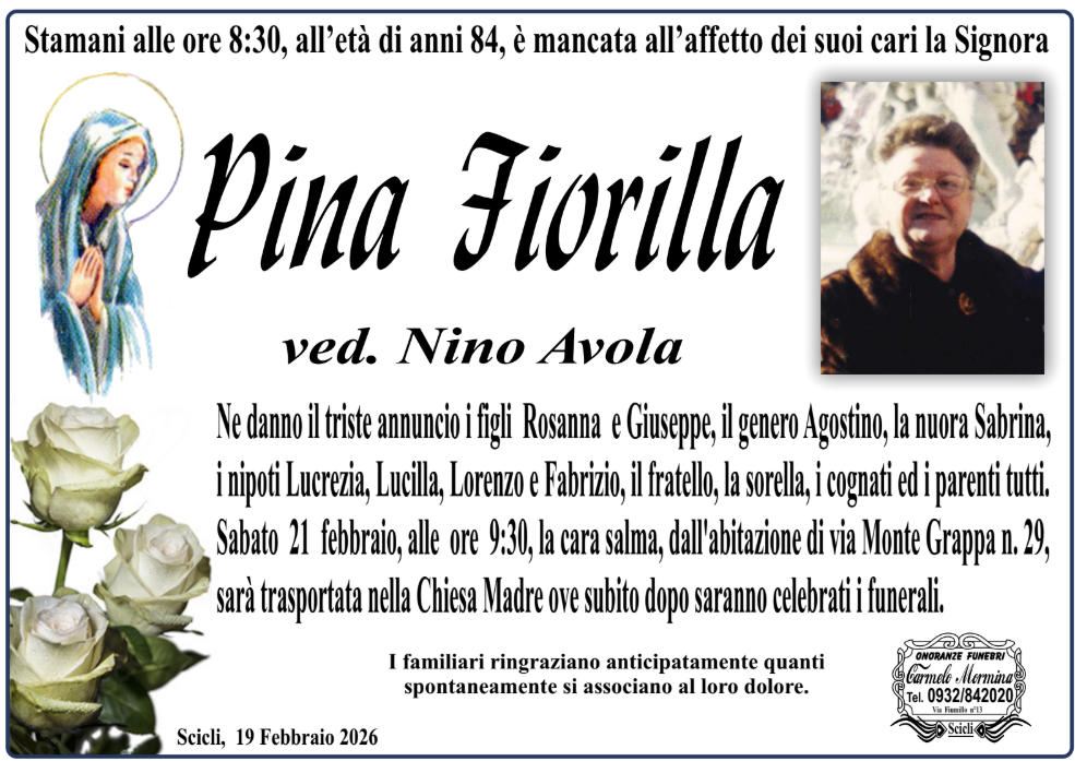 Necrologi: Pina Florilla