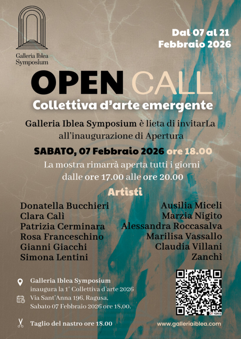 OPEN CALL, la Galleria Iblea Symposium apre all’arte emergente tra creatività e solidarietà