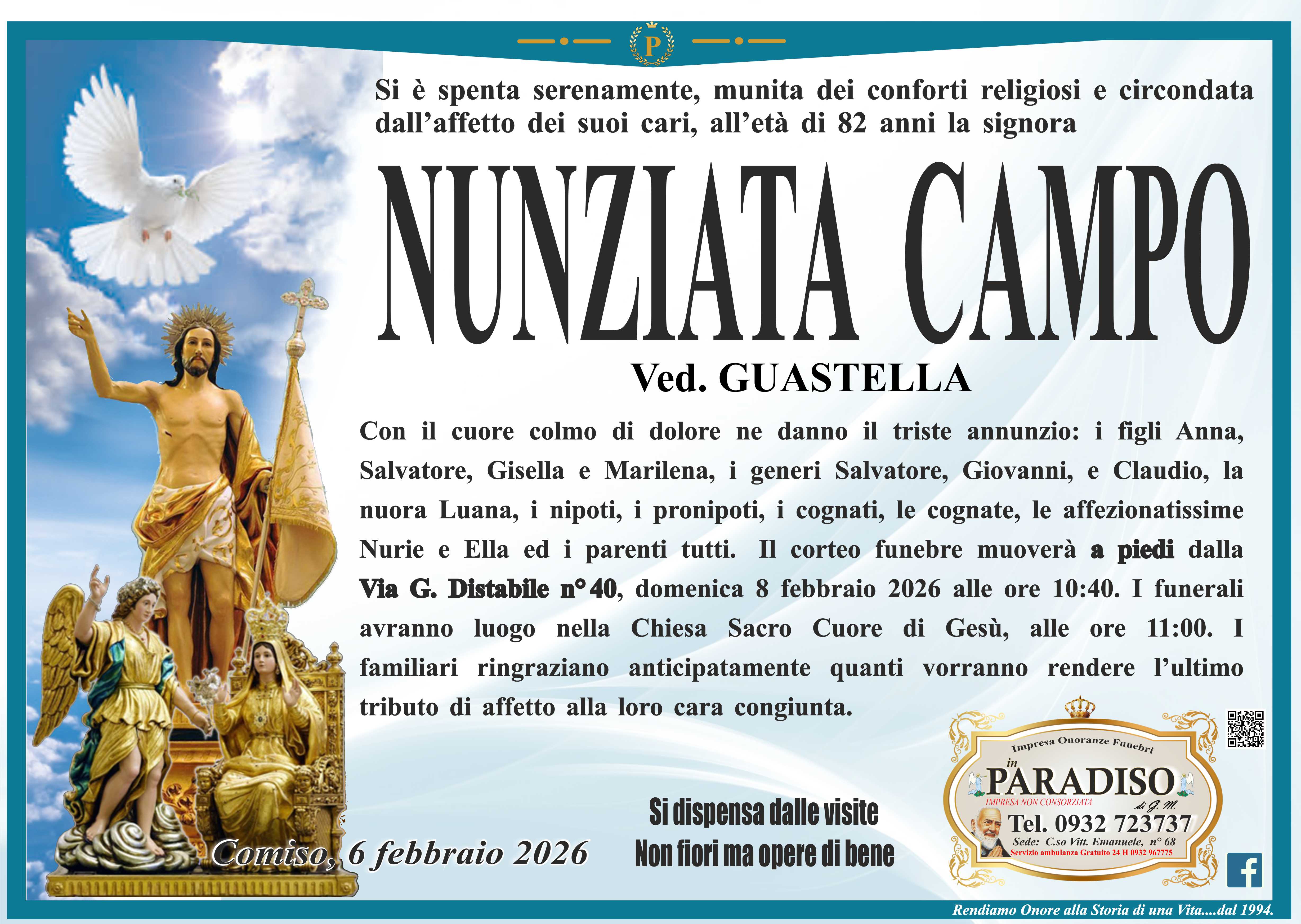 Necrologi: Nunziata Campo