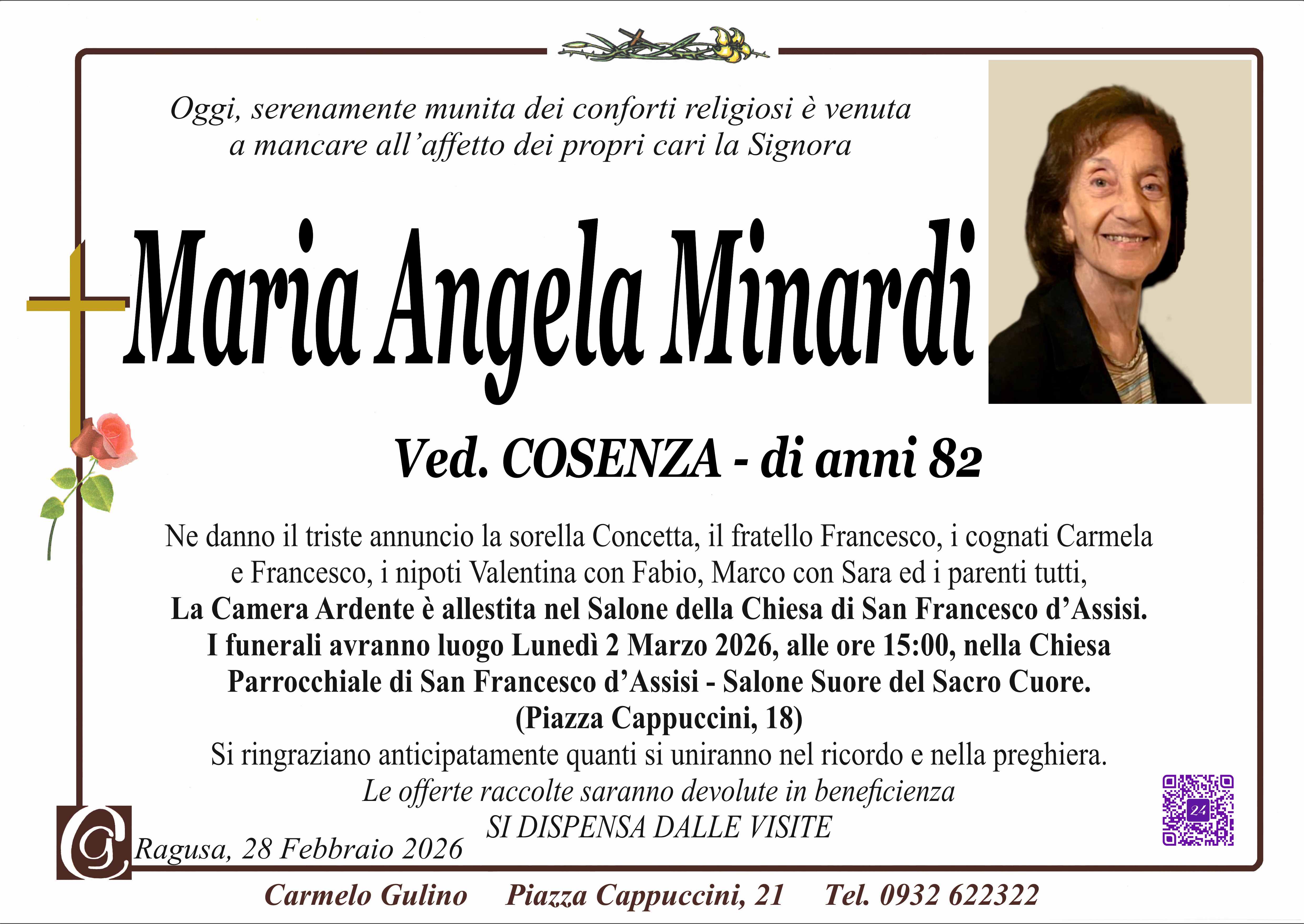Necrologi: Maria Angela Minardi