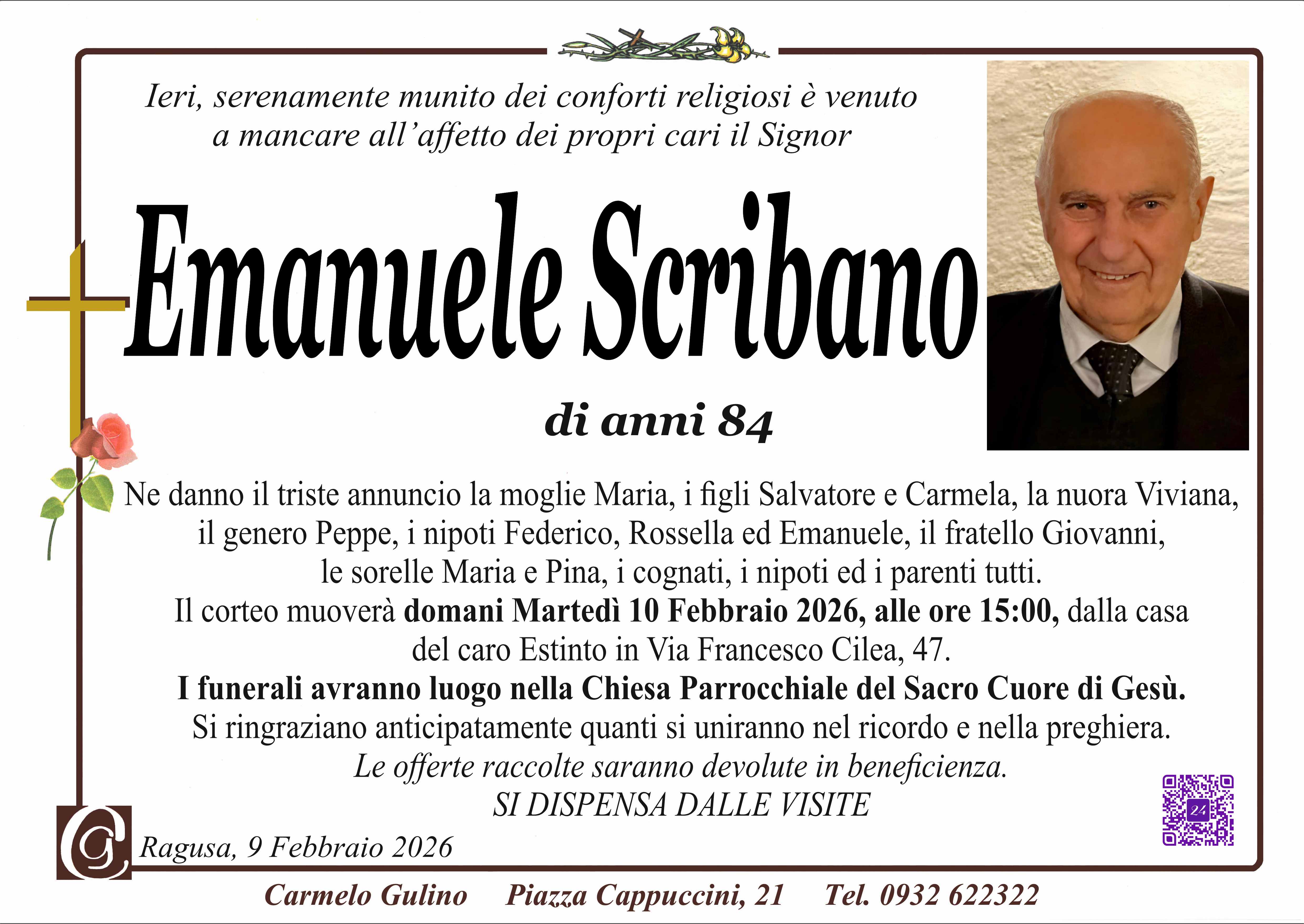 Necrologi: Emanuele Scribano