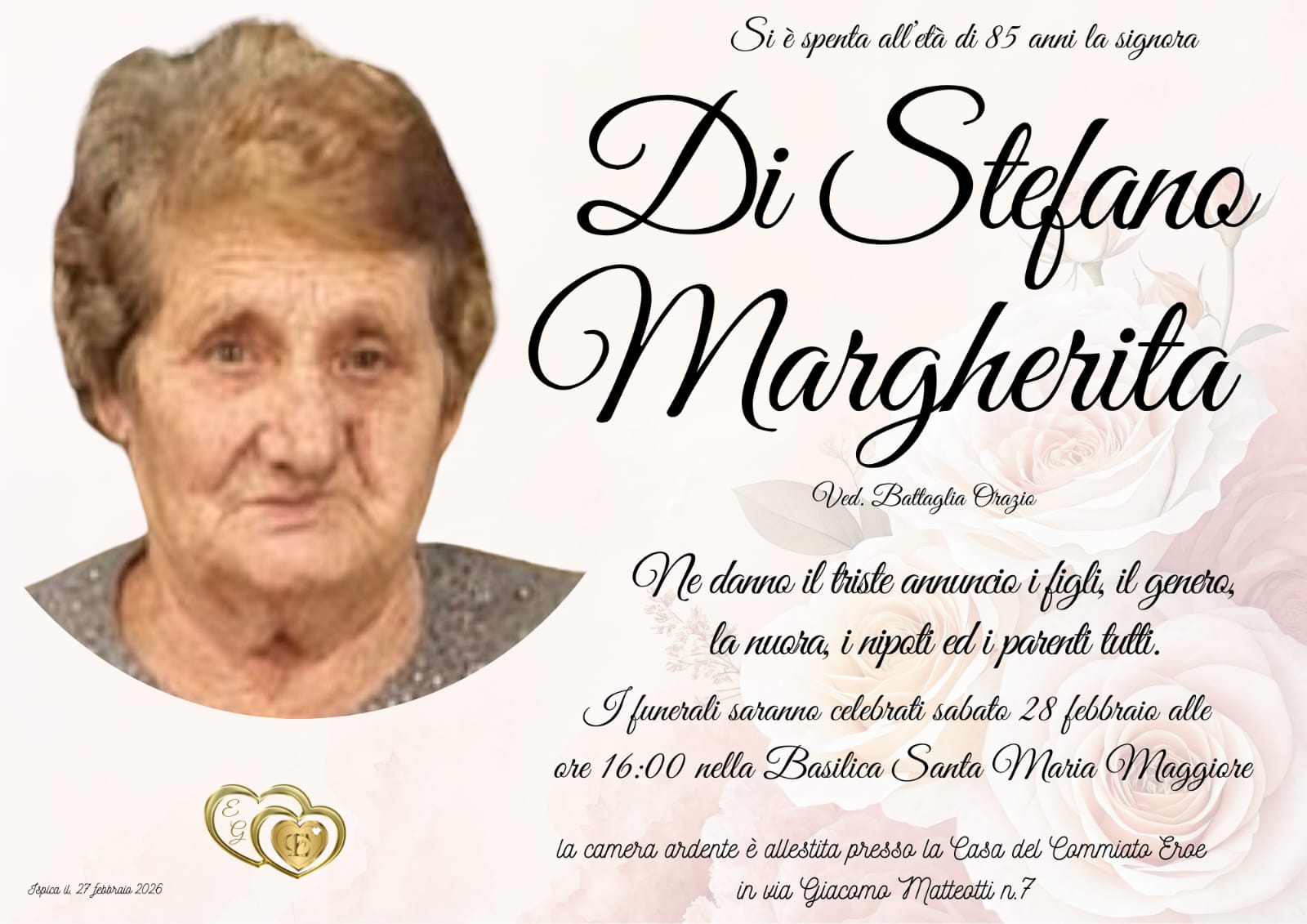 Necrologi: Margherita Di Stefano