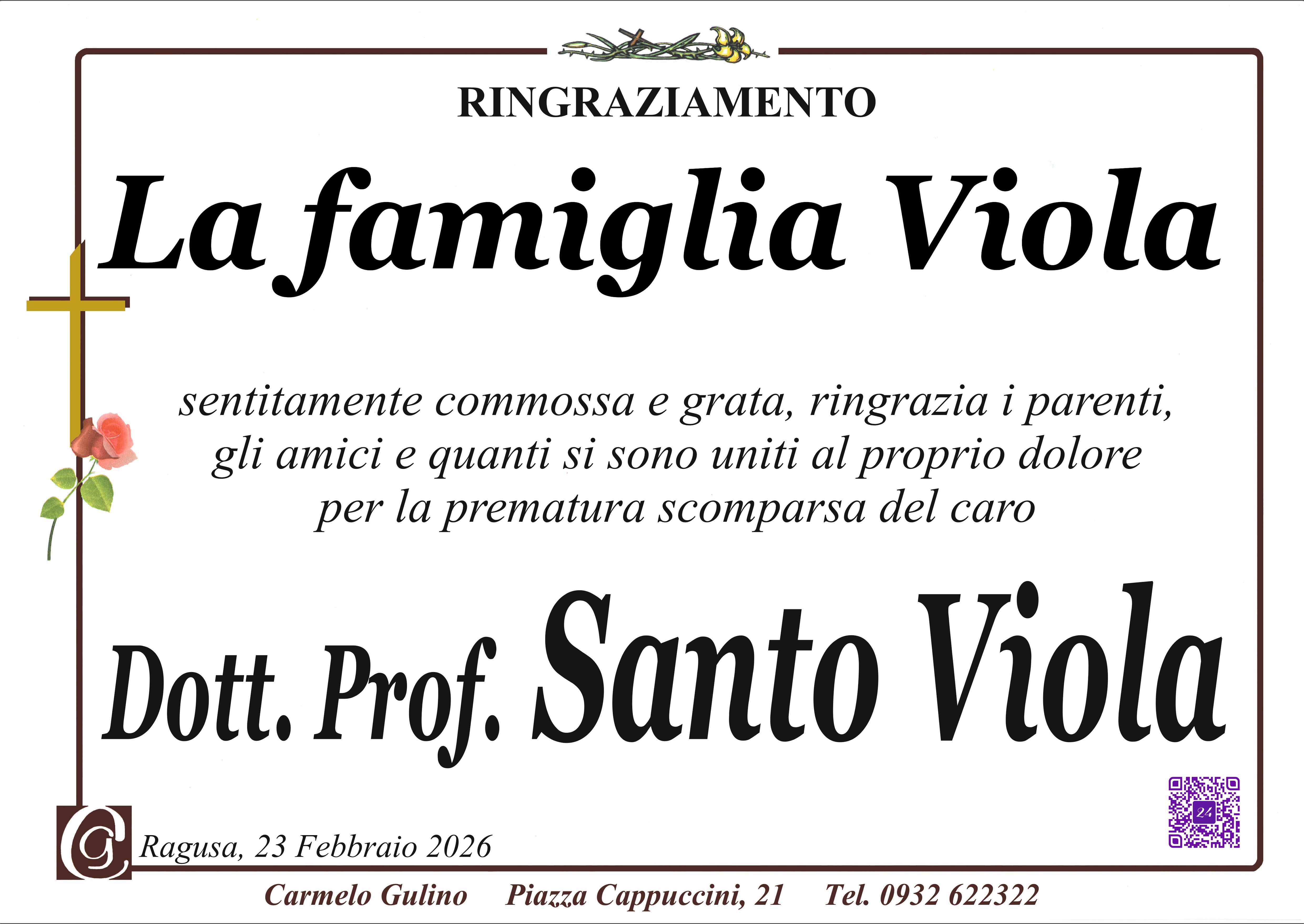 Ringraziamento: famiglia Viola
