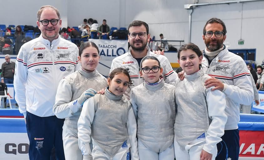 Scherma Modica tra le migliori d’Italia: ottavo posto nazionale nel fioretto Under 14