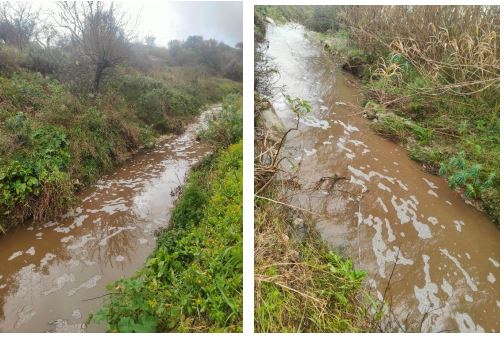 Schiume e acqua torbida nel Tellesimo: l’allarme di Legambiente