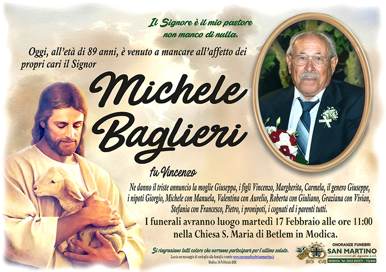 Necrologi: Michele Baglieri