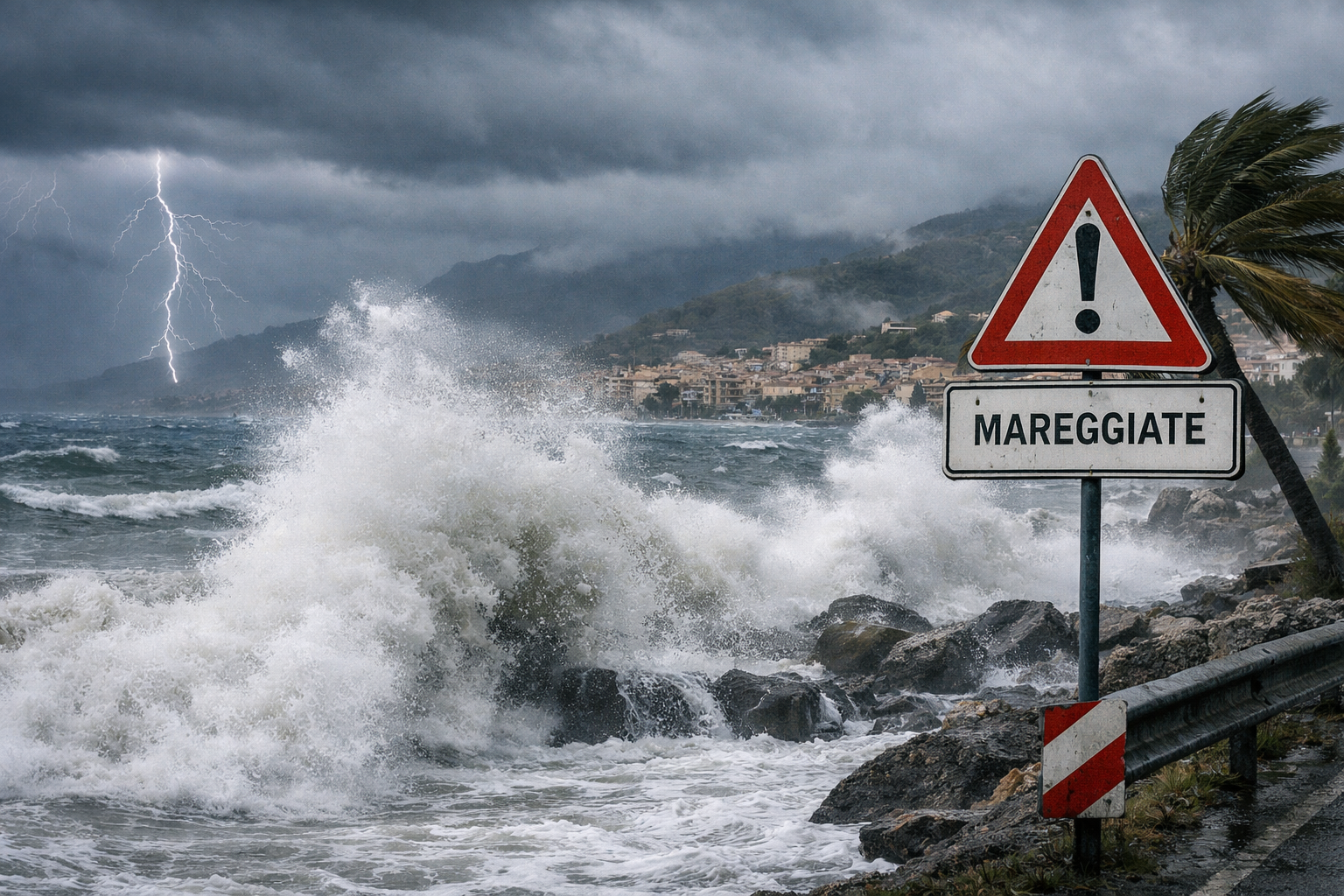 Allerta gialla e maltempo in arrivo: onde fino a 6 metri e raffiche da 100 km/h da questo giovedì per tempesta extratropicale