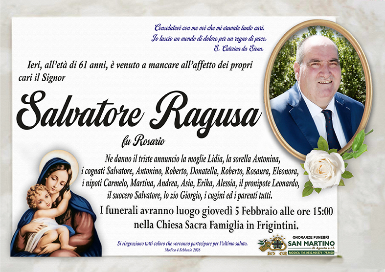 Necrologi: Salvatore Ragusa