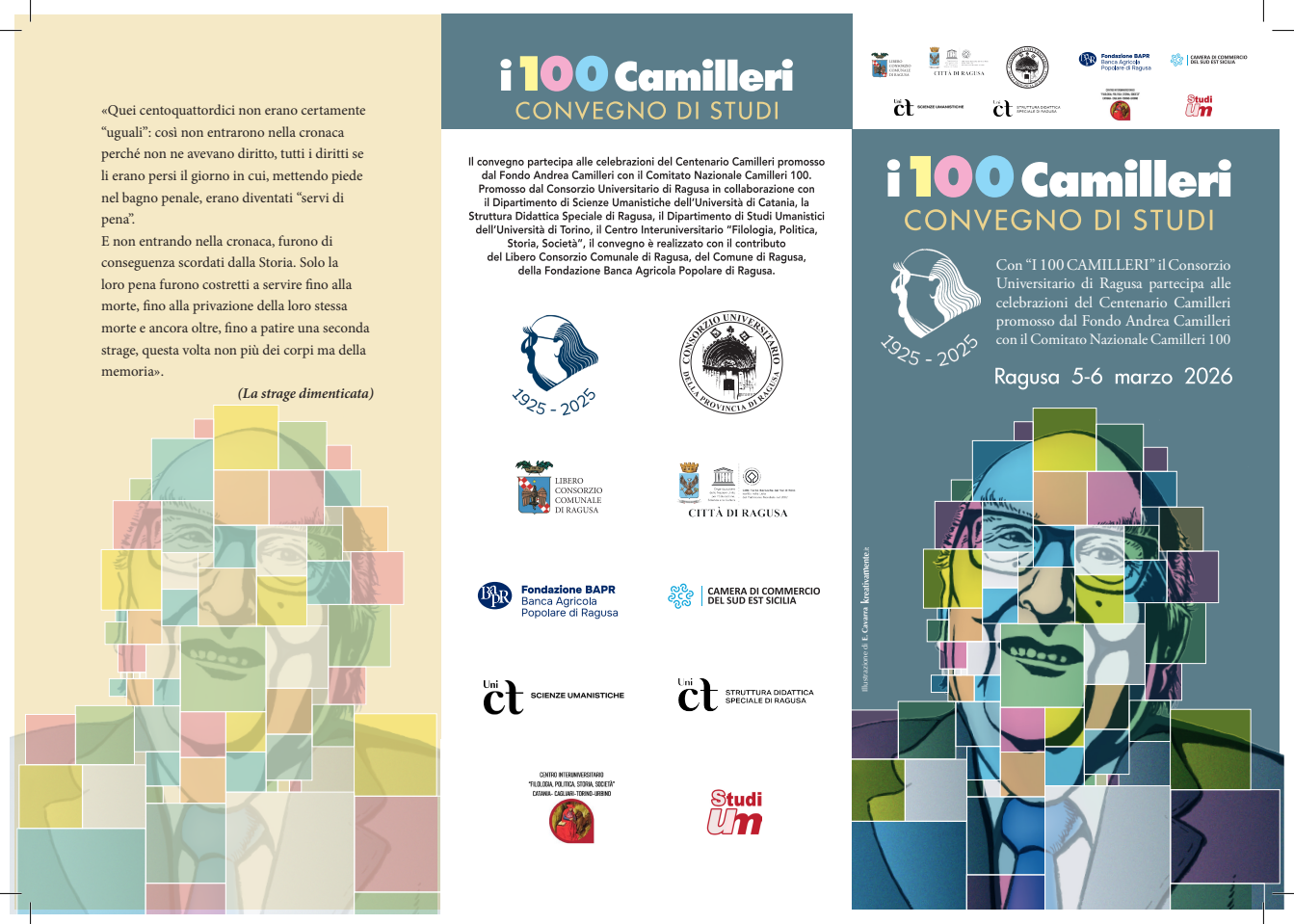 Centenario di Andrea Camilleri: a Ragusa il convegno “I 100 Camilleri” e omaggio teatrale