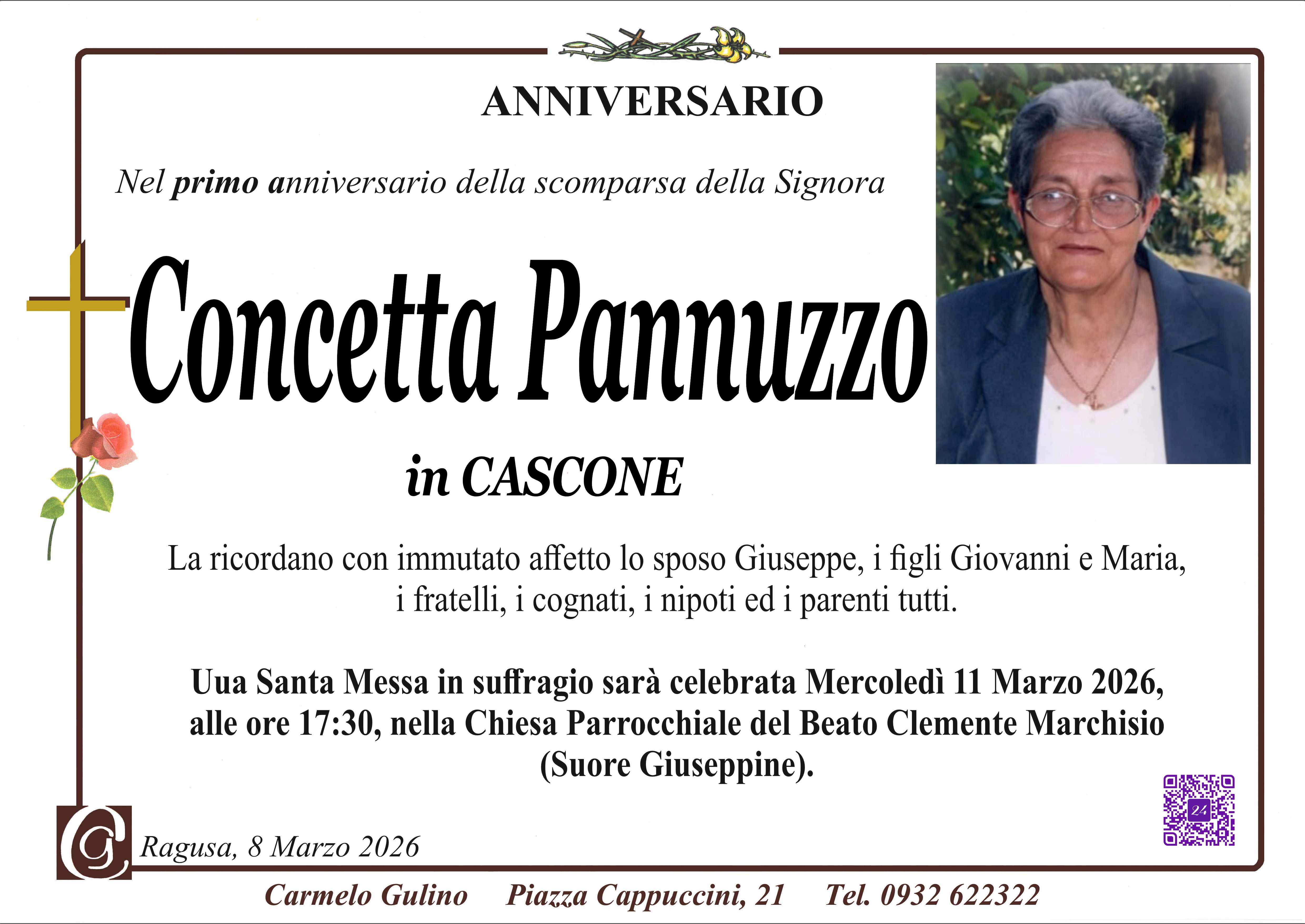 Anniversario: Concetta Pannuzzo