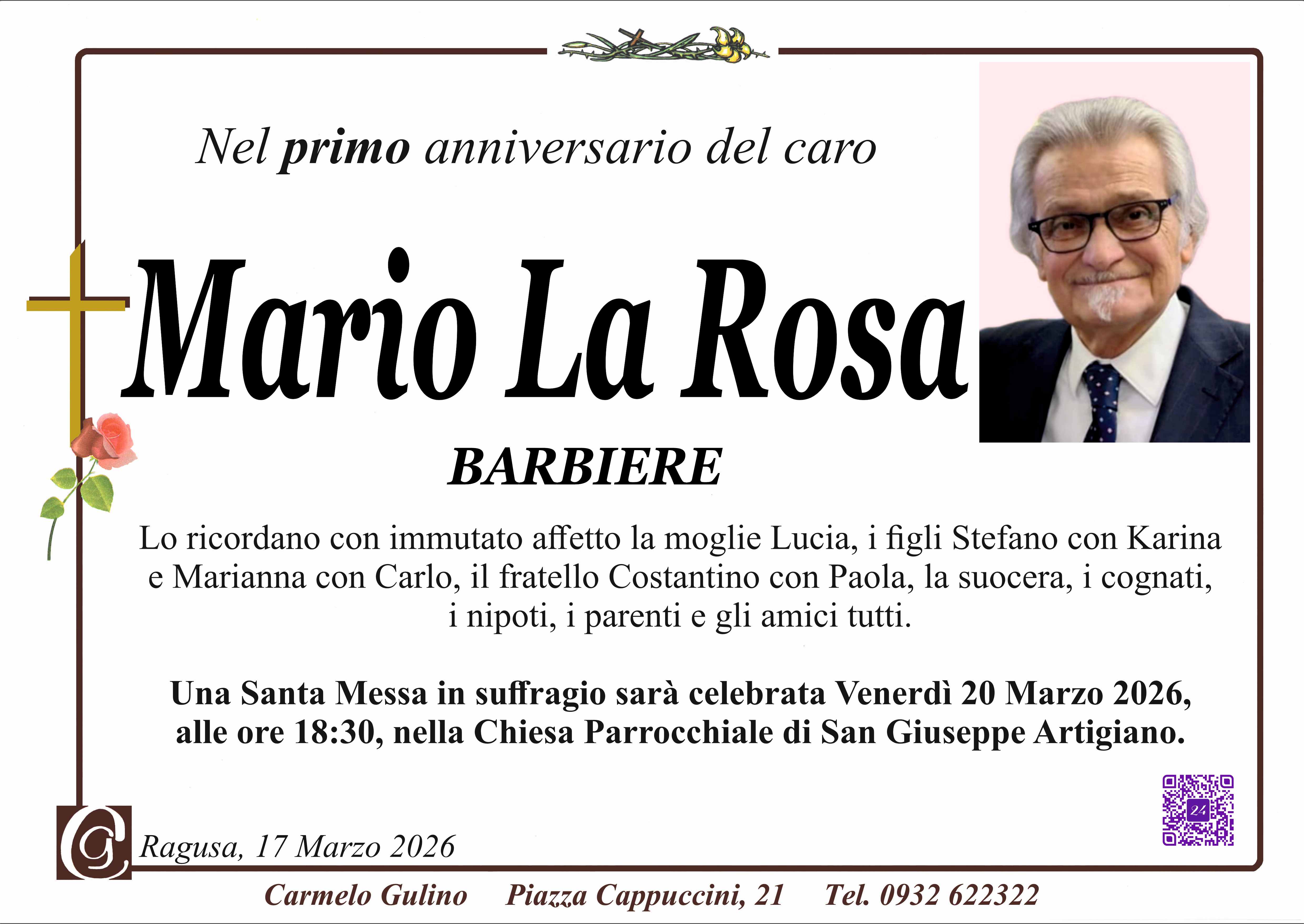 Anniversario: Mario La Rosa