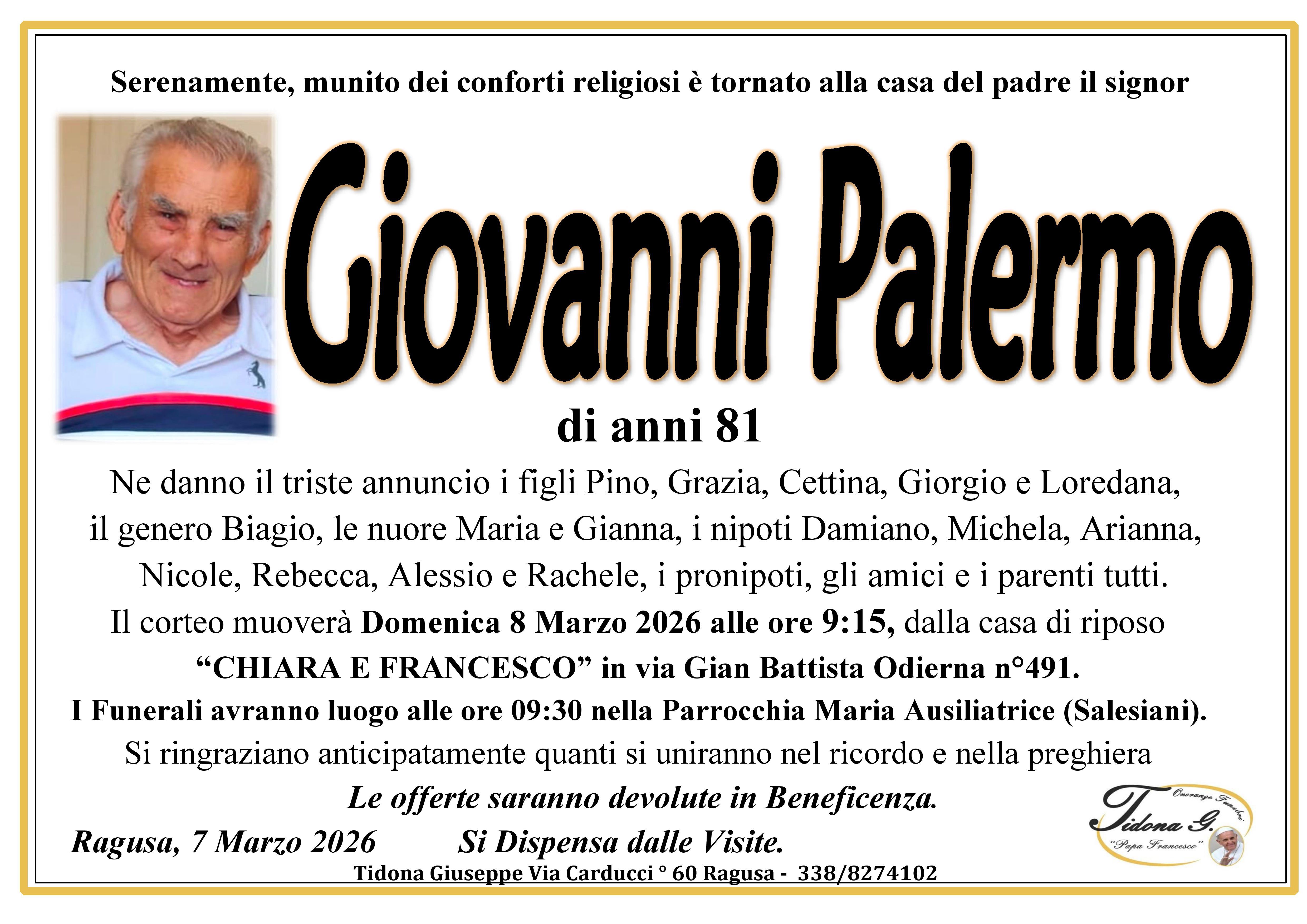 Necrologi: Giovanni Palermo