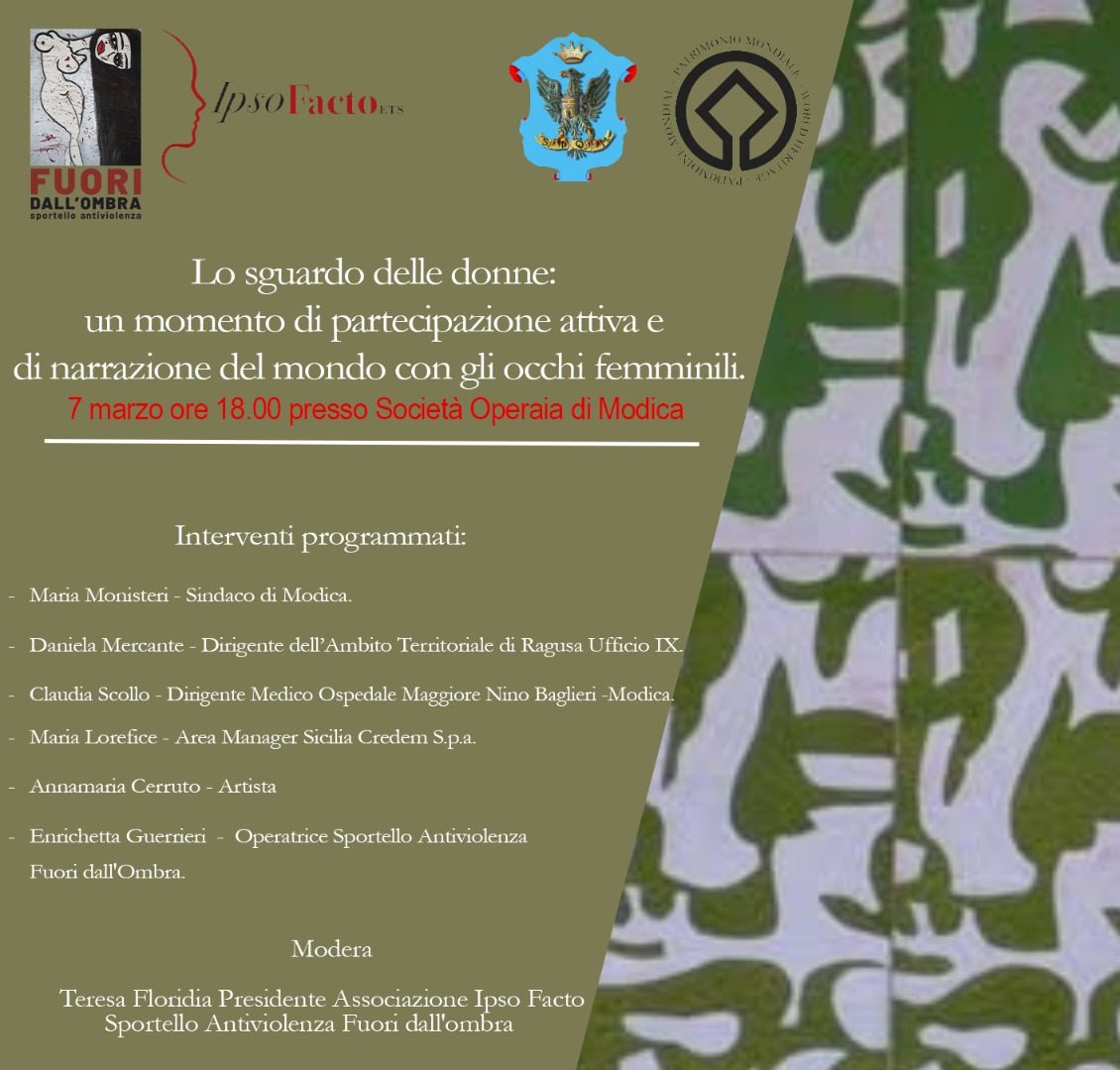“Lo Sguardo delle Donne”: a Modica un confronto tra istituzioni, sanità, scuola e lavoro