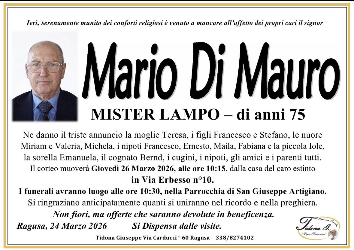Necrologi: Mario di Mauro