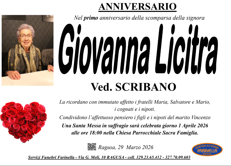 Anniversario: Giovanna Licitra