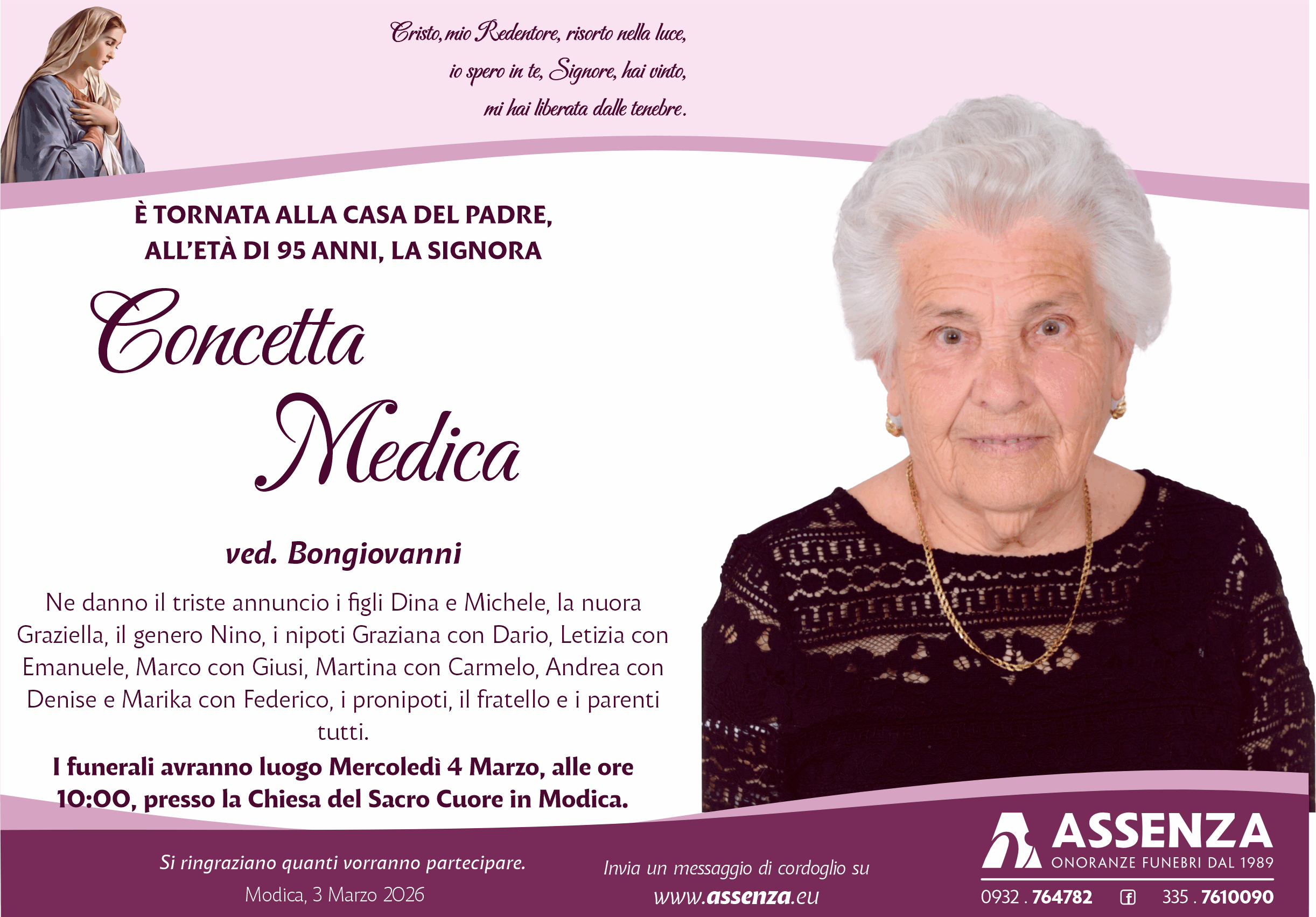 Necrologi: Concetta Medica