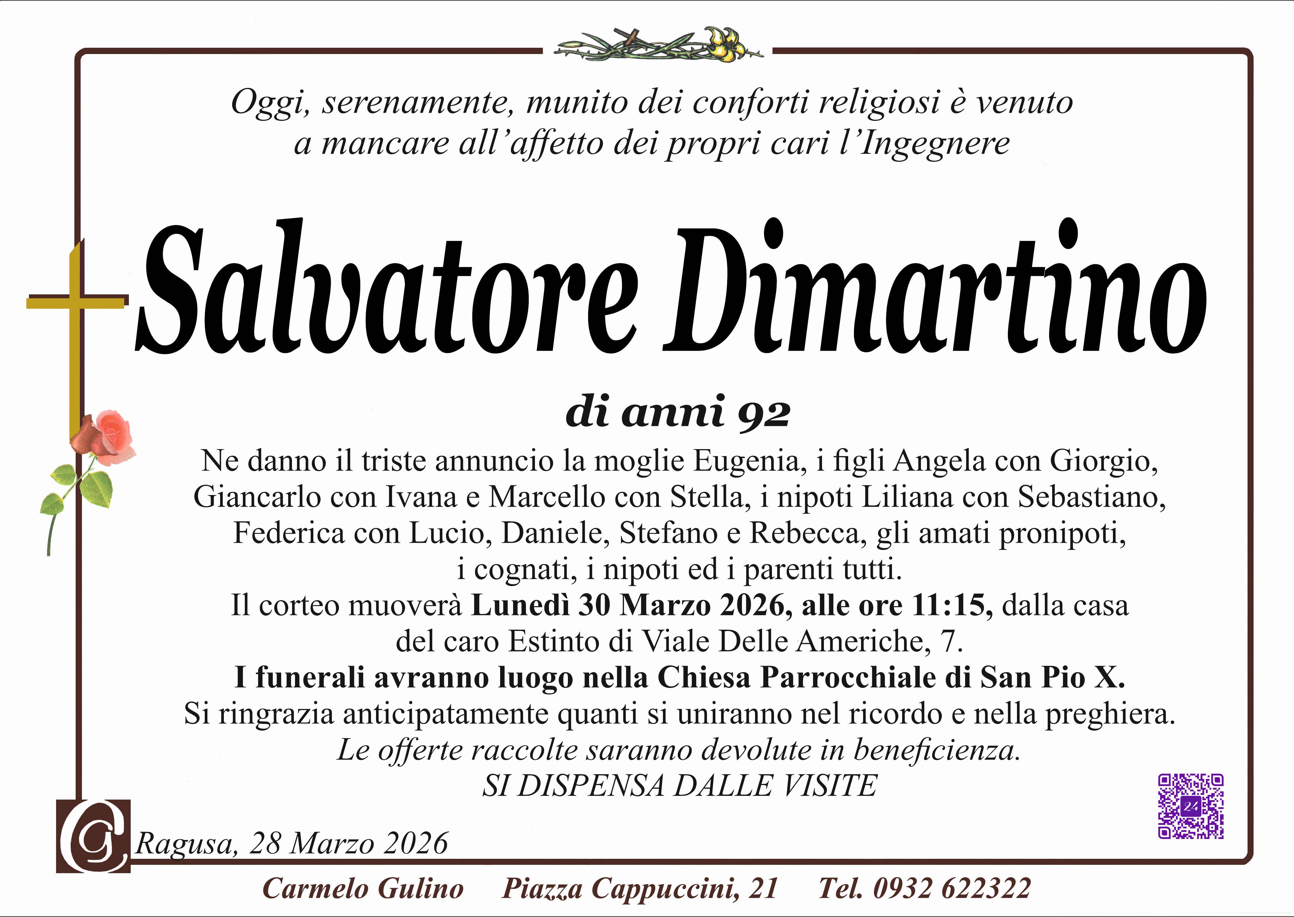 Necrologi: Salvatore Dimartino