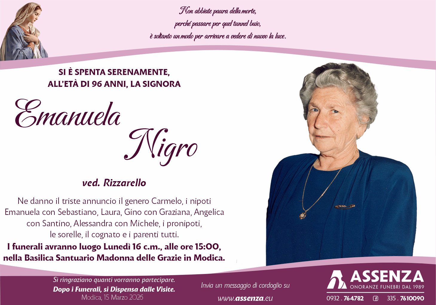 Necrologi: Emanuela Nigro