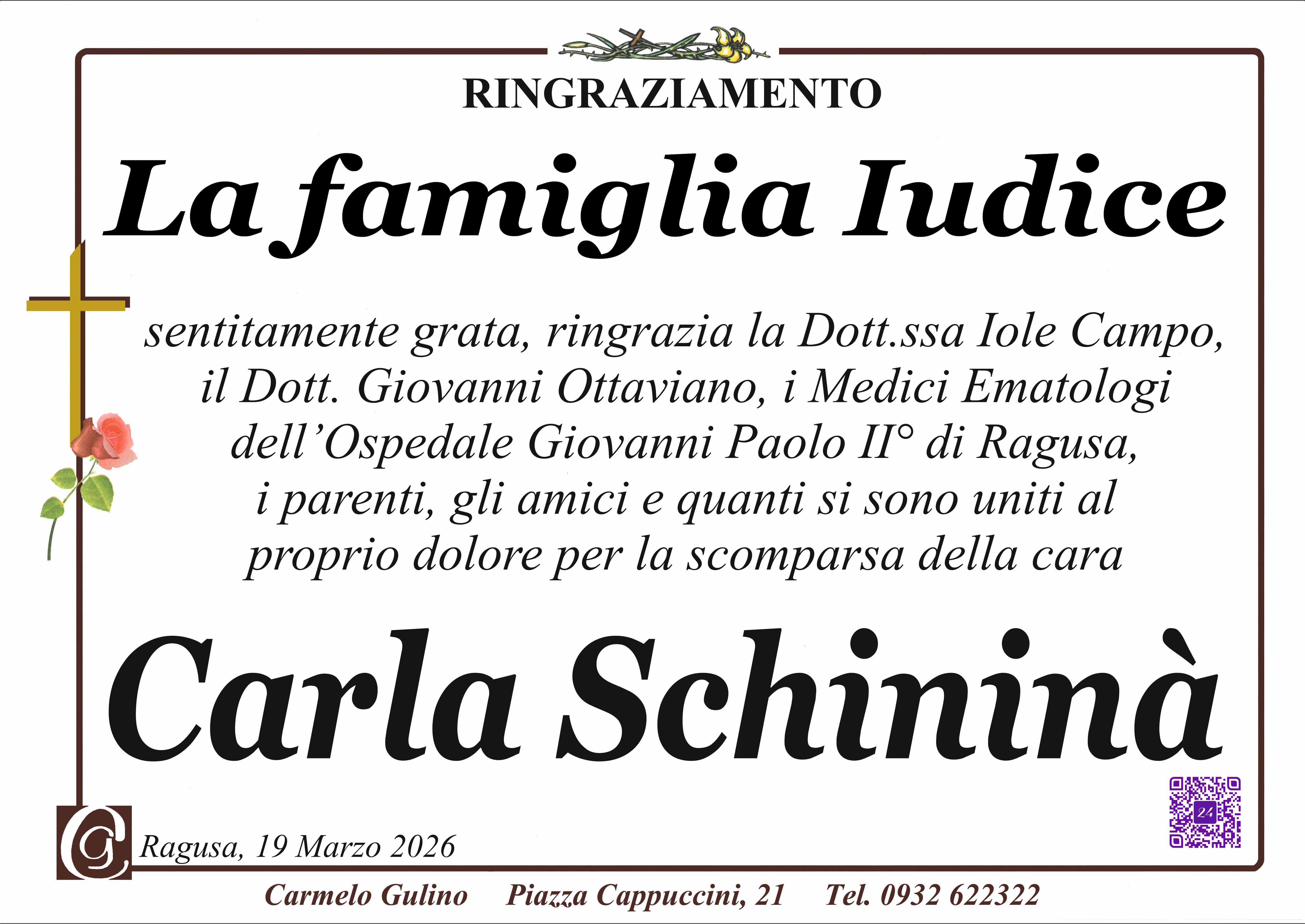 Ringraziamento: famiglia Iudice