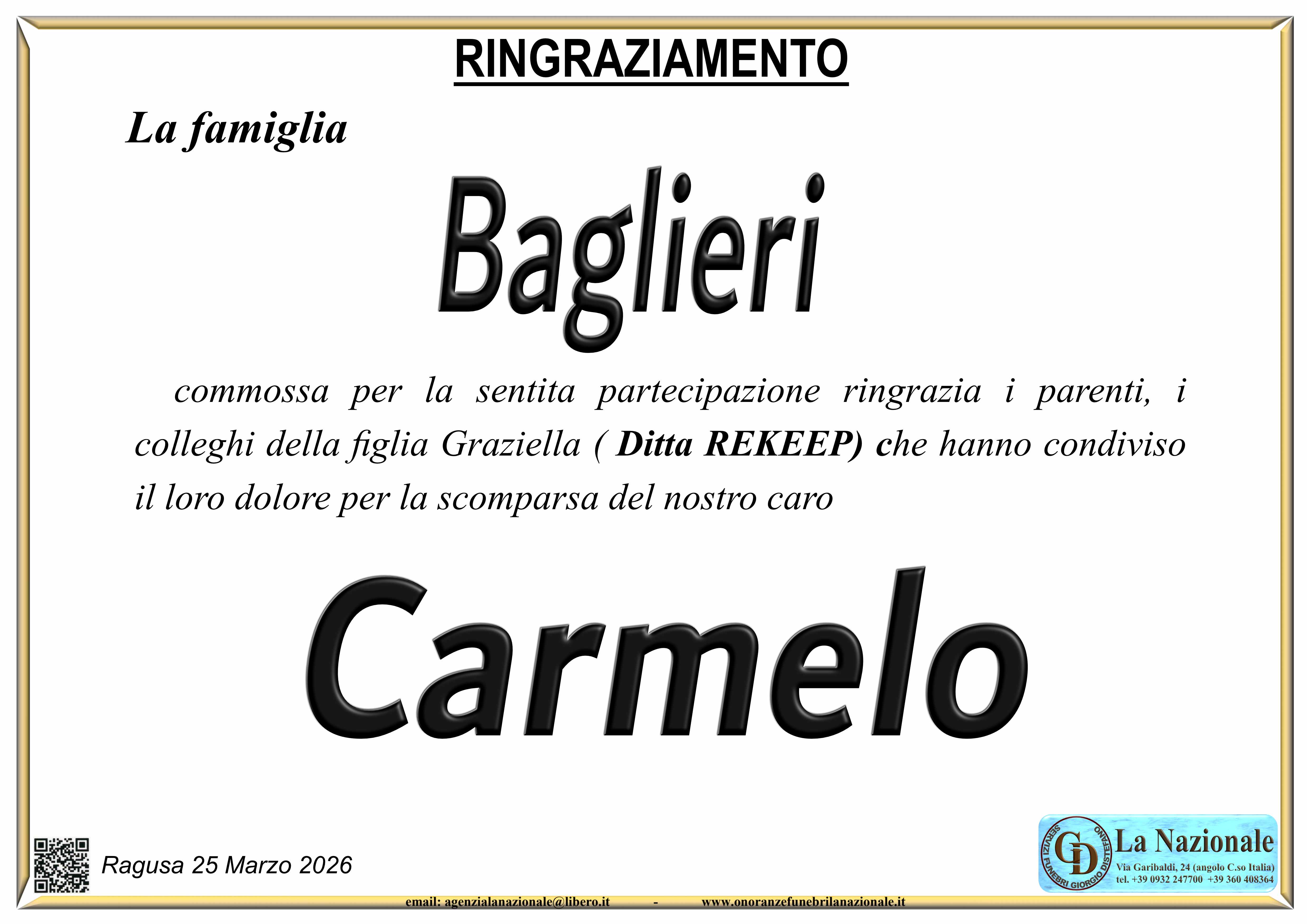 Ringraziamento: famiglia Baglieri