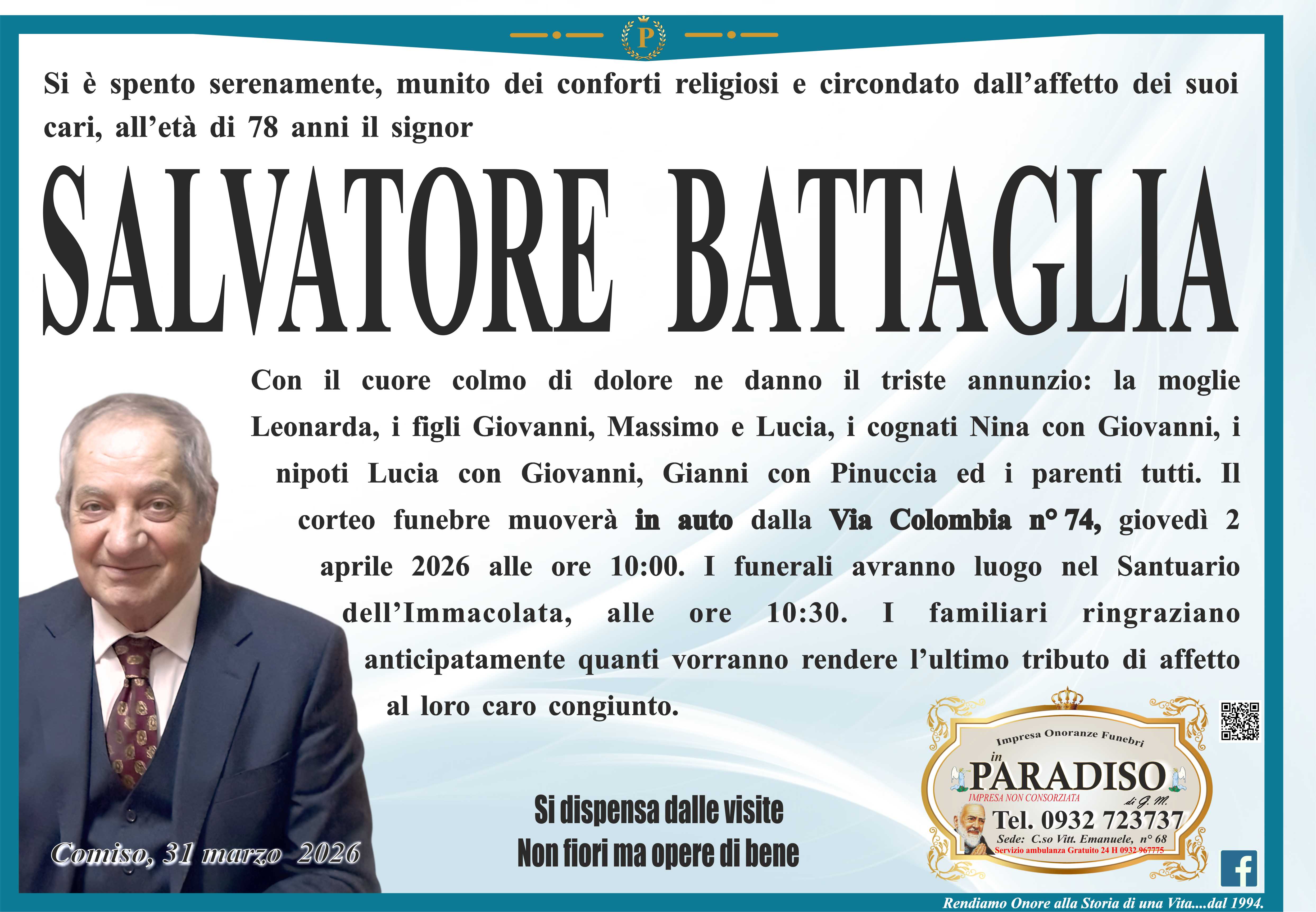 Necrologi: Salvatore Battaglia