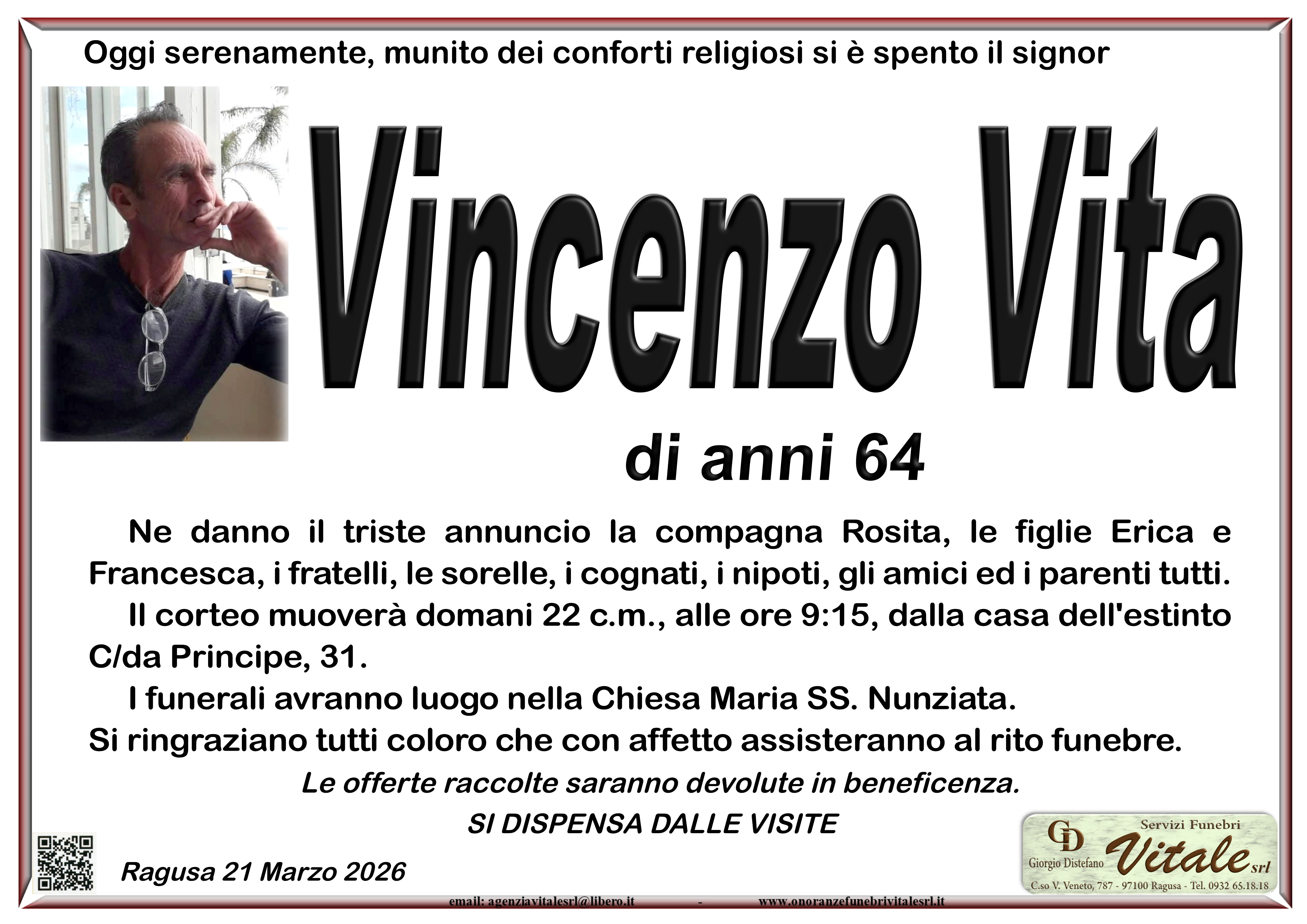 Necrologi: Vincenzo Vita