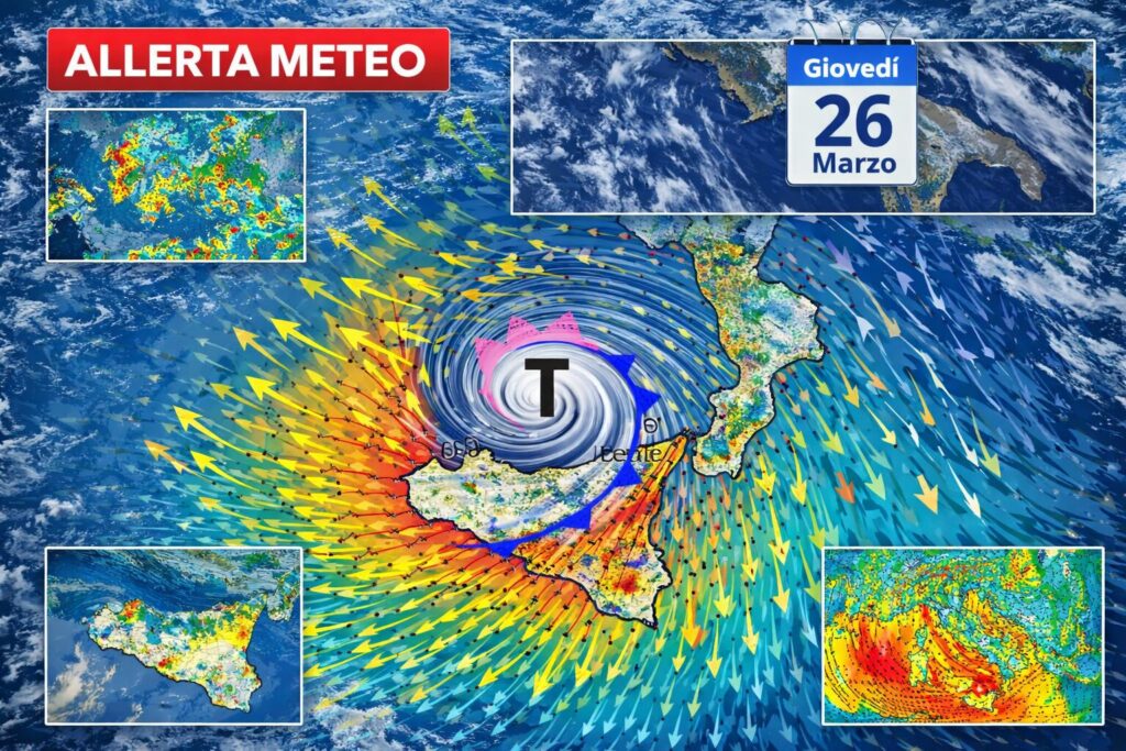 Arriva il ciclone polare Deborah: a sud nubifragi, grandine e rischio tornado