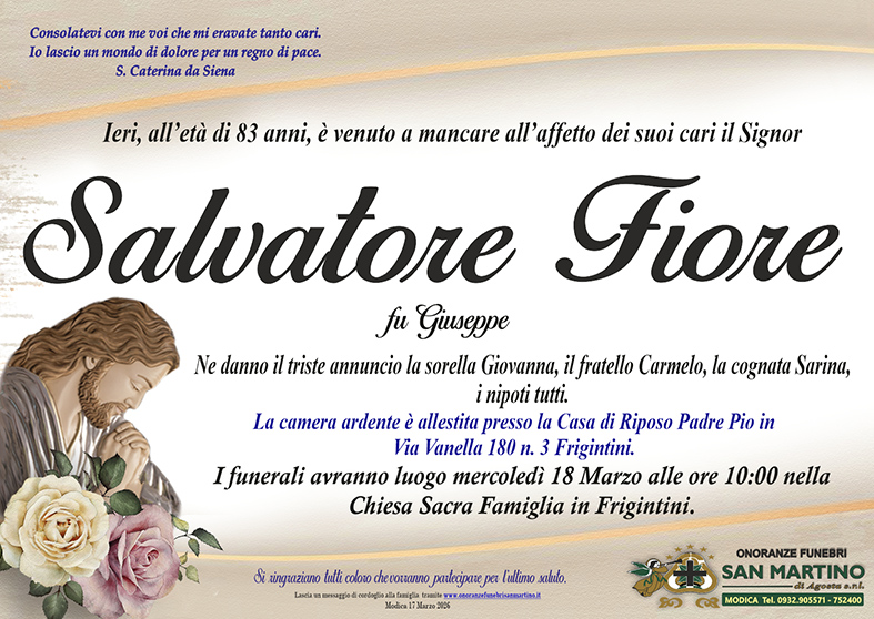 Necrologi: Salvatore Fiore