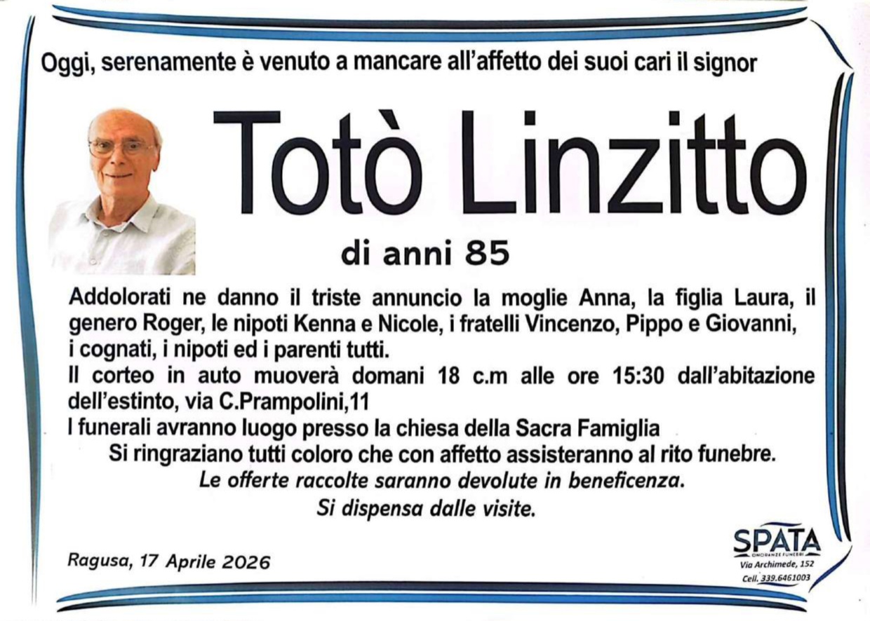 Necrologi: Totò Linzitto