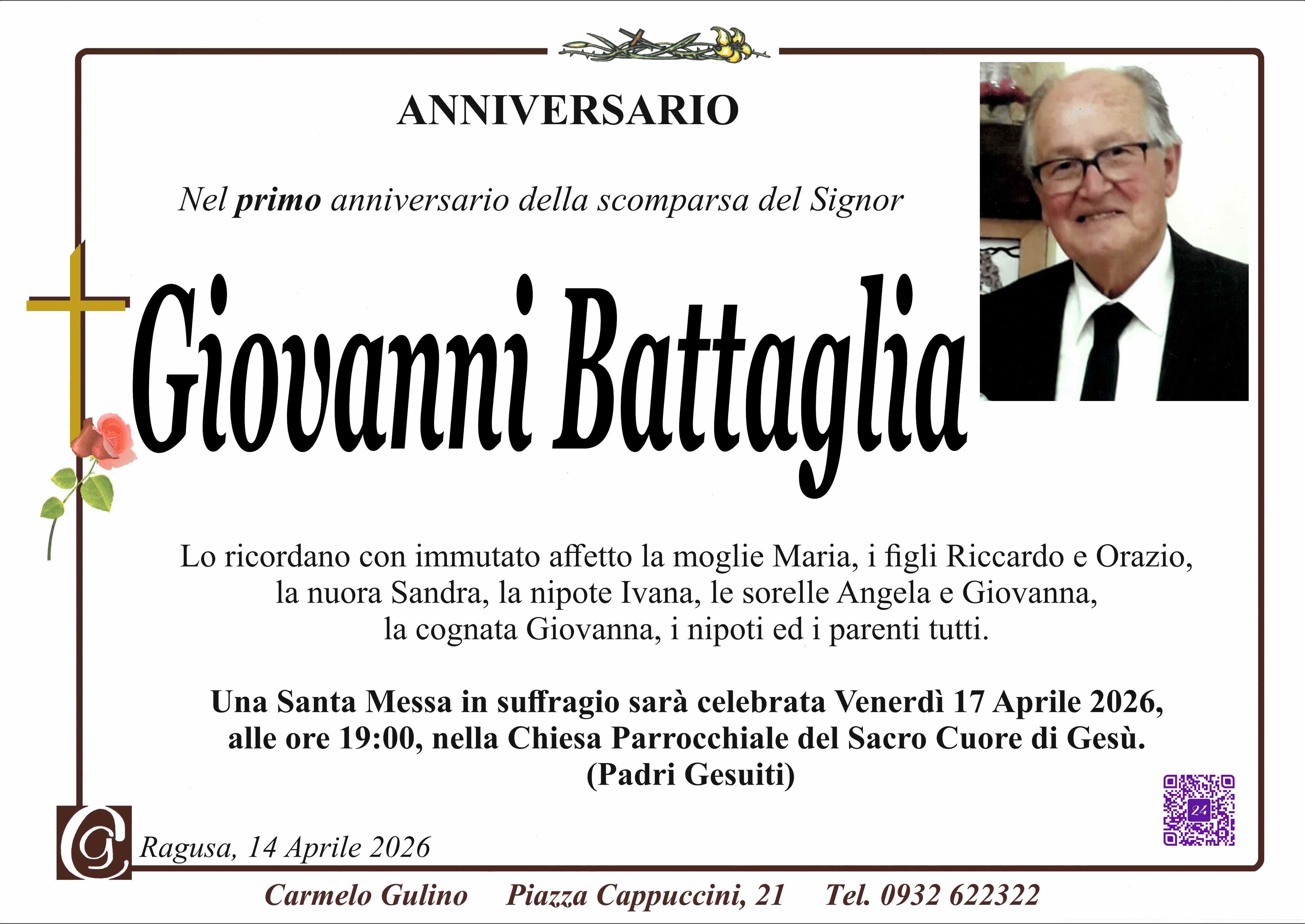 Anniversario: Giovanni Battaglia