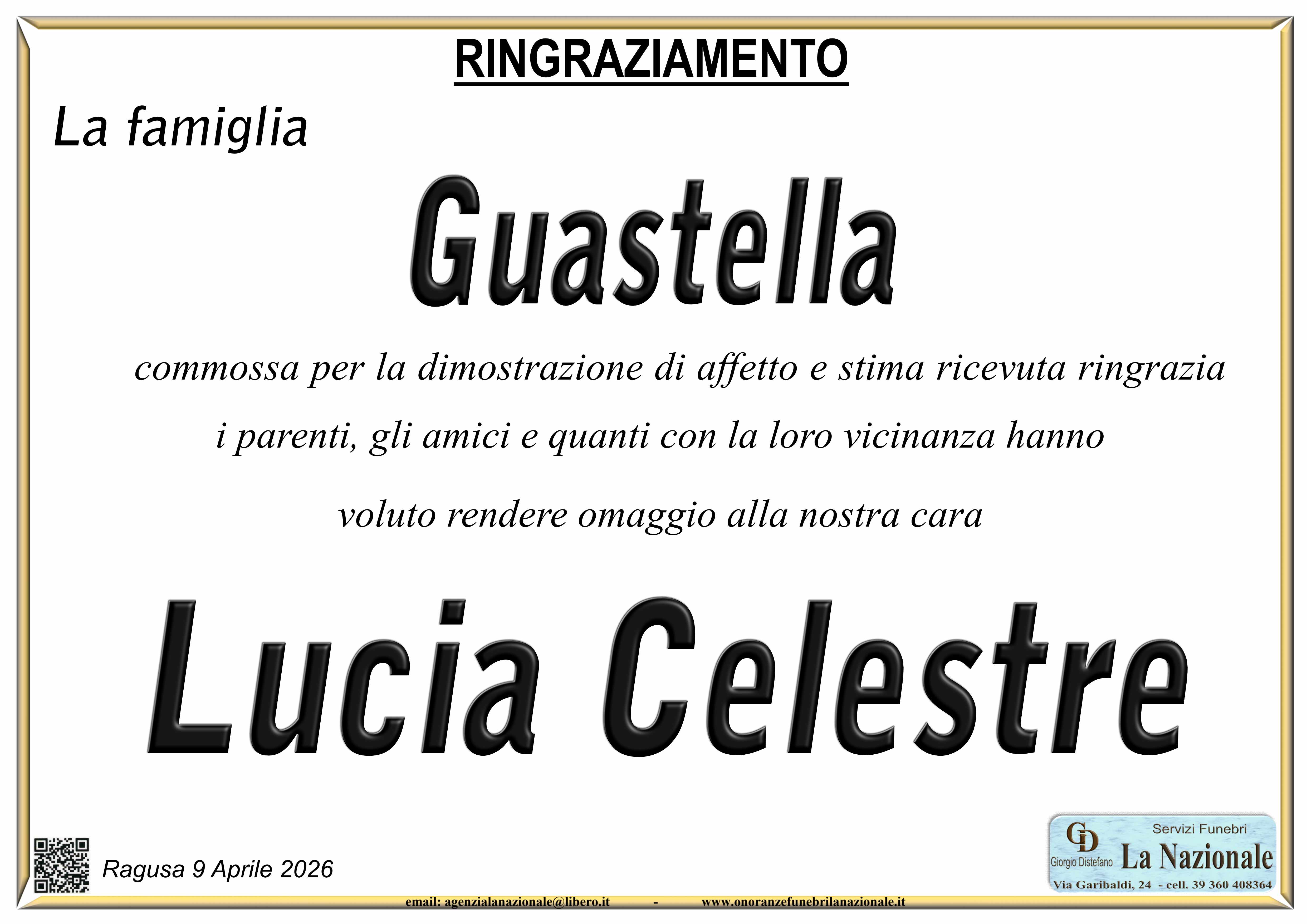 Ringraziamento: famiglia Guastella